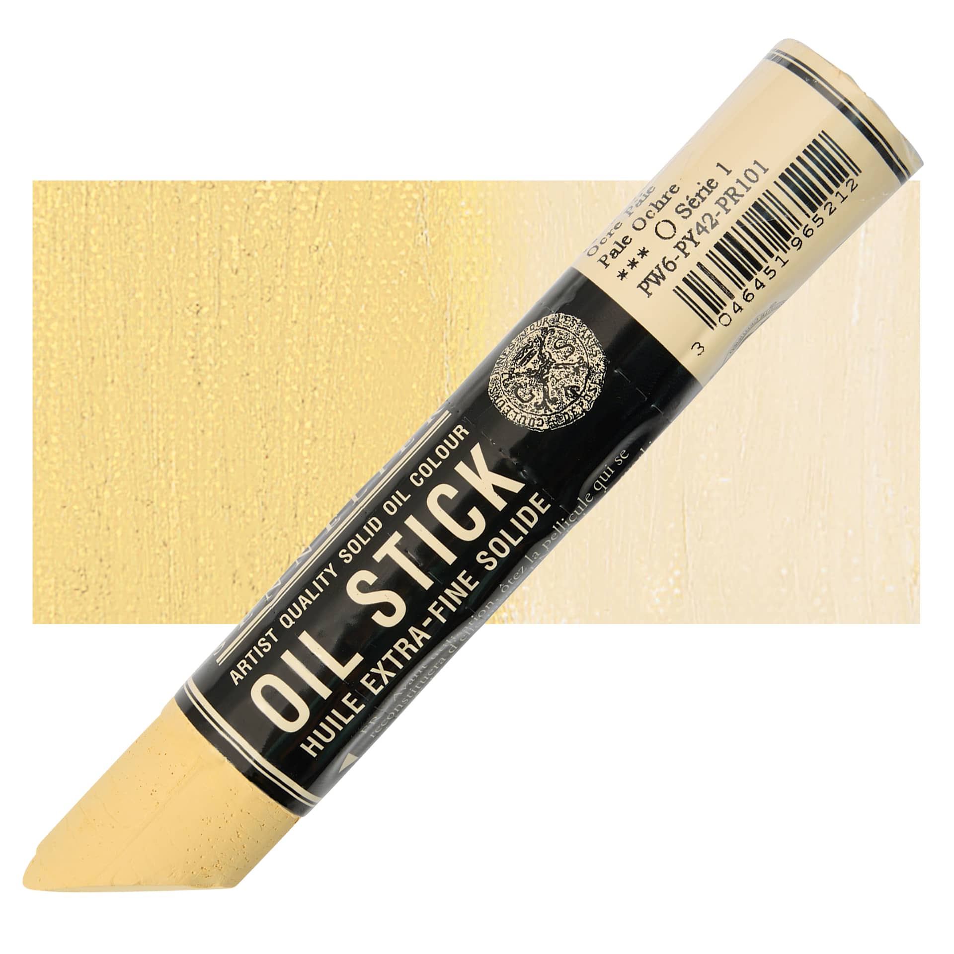 Sennelier Artists' Oil Stick - Pale Ochre stick and swatch