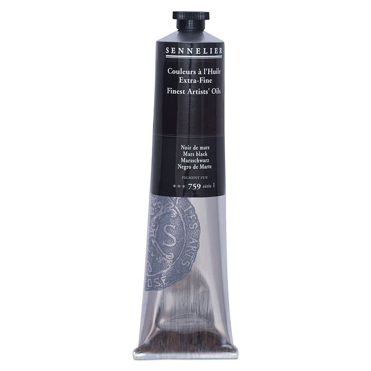 Sennelier Artists' Extra Fine Oil Paint - Mars Black, 200 ml tube