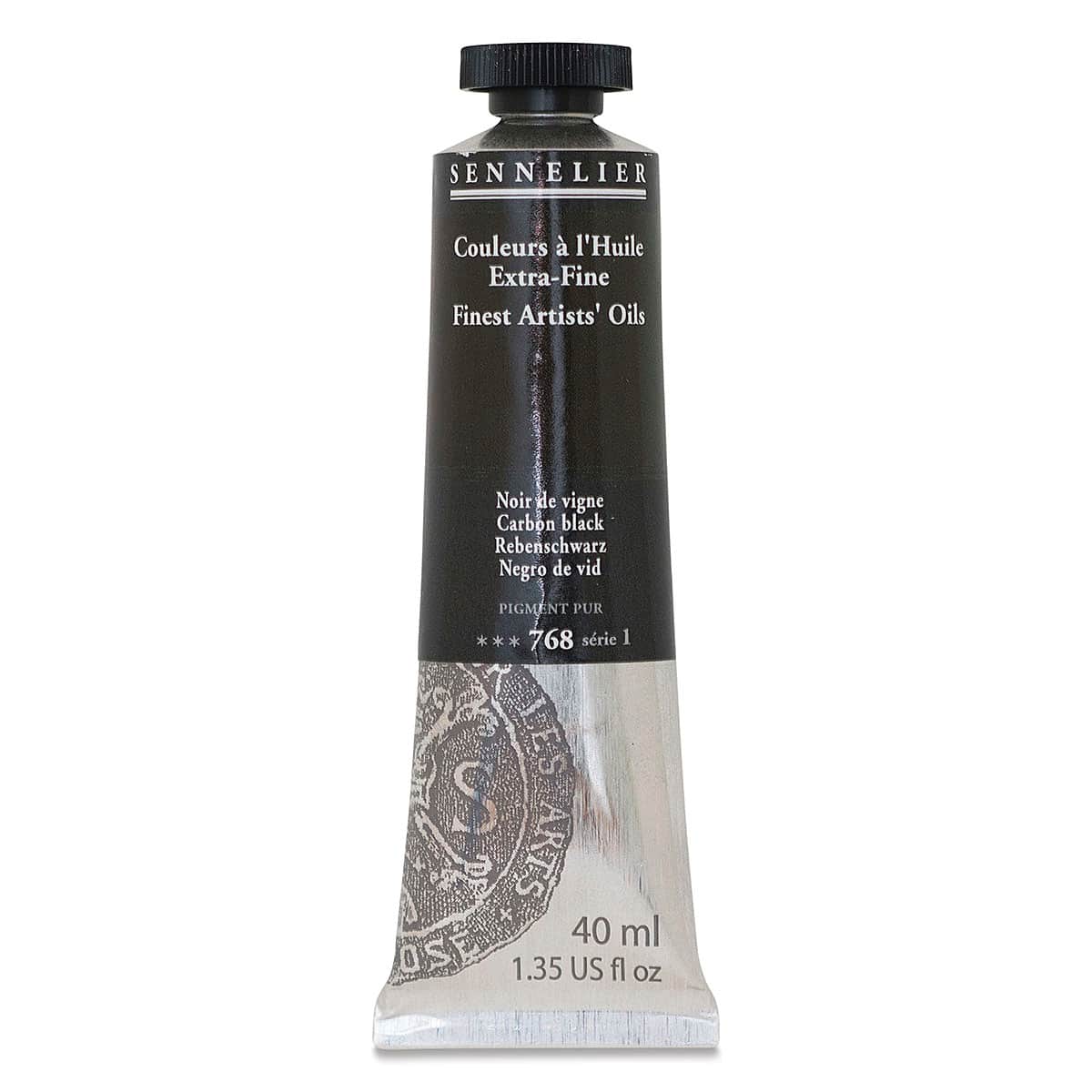 Sennelier Artists' Extra Fine Oil Paint - Carbon Black, 40 ml tube