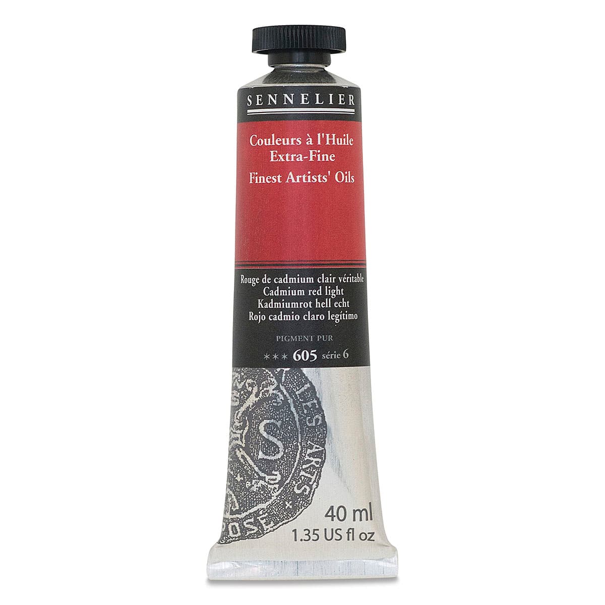 Sennelier Artists' Extra Fine Oil Paint - Cadmium Red Light, 40 ml tube