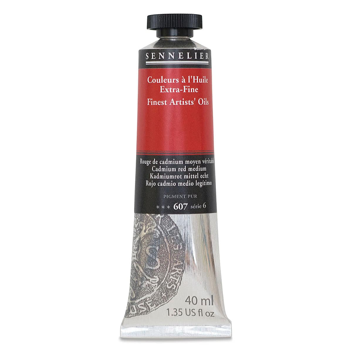 Sennelier Artists' Extra Fine Oil Paint - Cadmium Red Medium, 40 ml tube