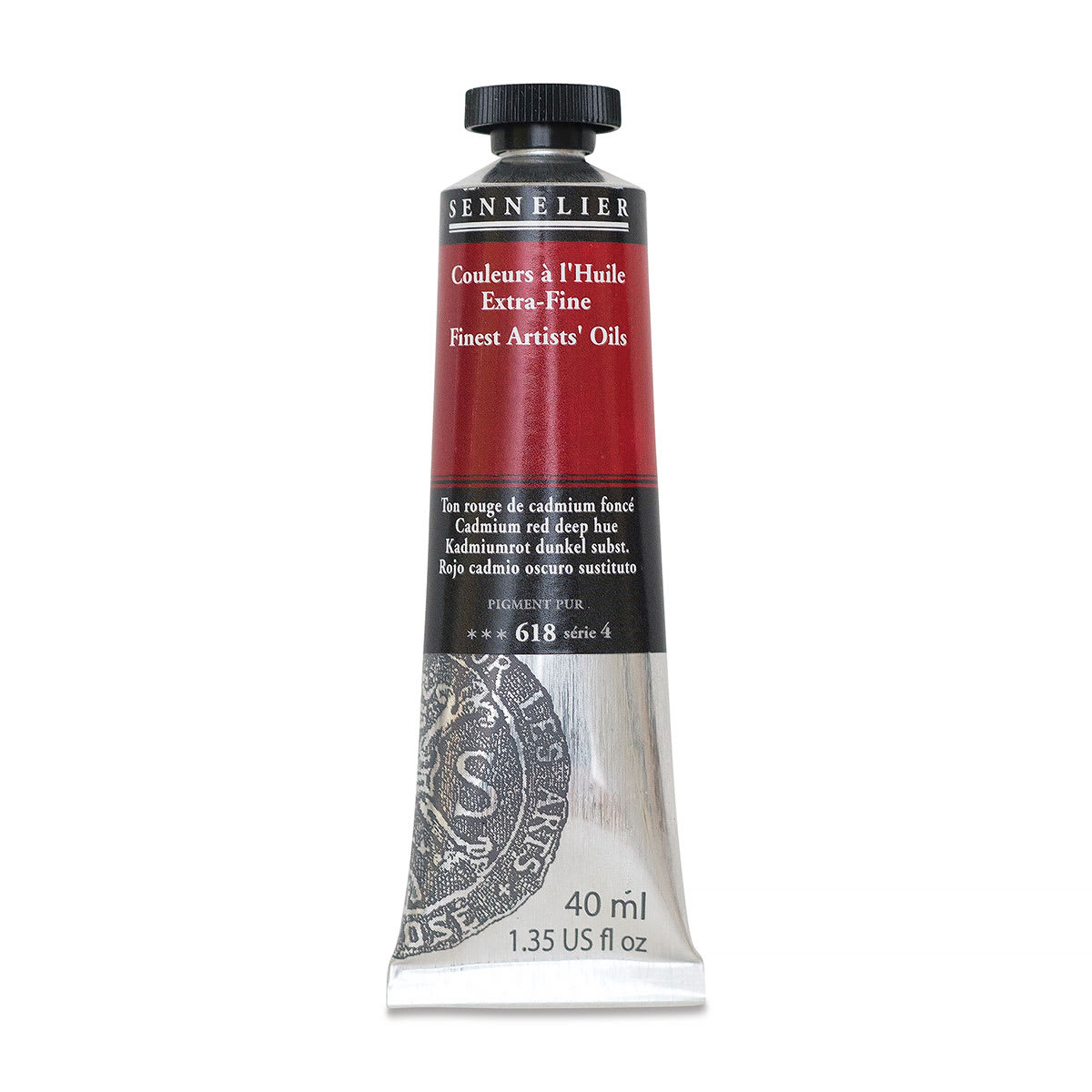 Sennelier Artists' Extra Fine Oil Paint - Cadmium Red Deep Hue, 40 ml tube