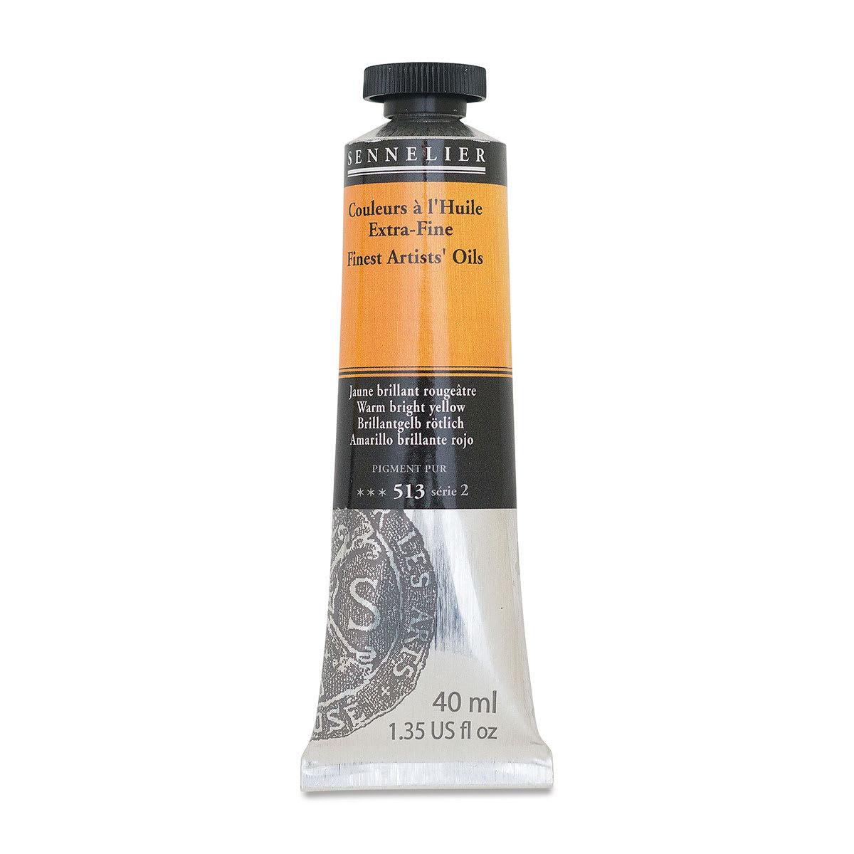 Sennelier Artists' Extra Fine Oil Paint - Warm Bright Yellow, 40 ml tube