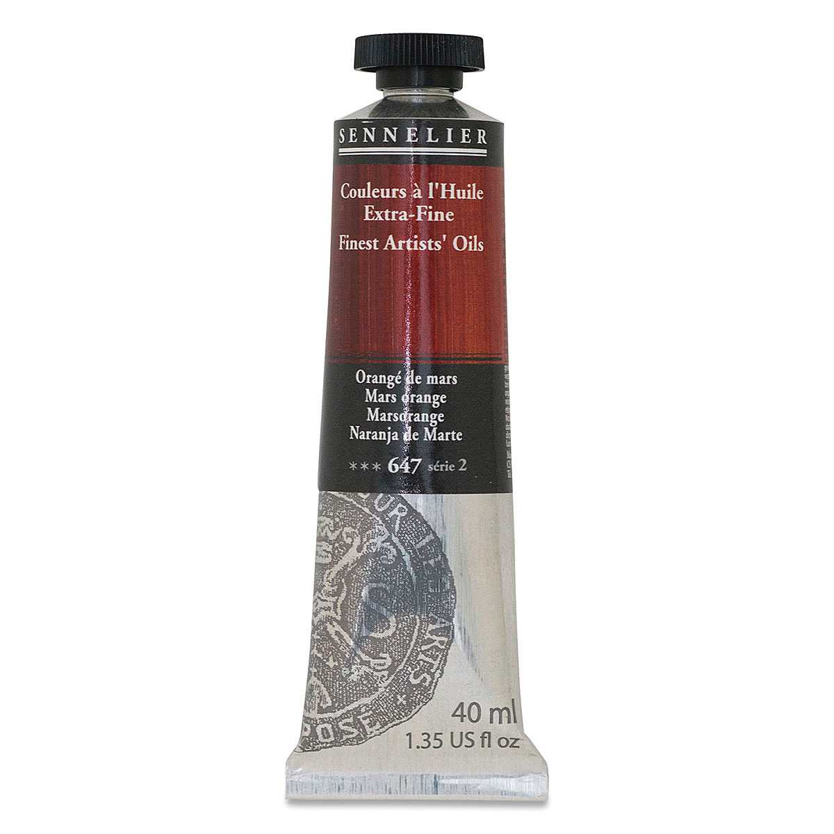 Sennelier Artists' Extra Fine Oil Paint - Mars Orange, 40 ml tube