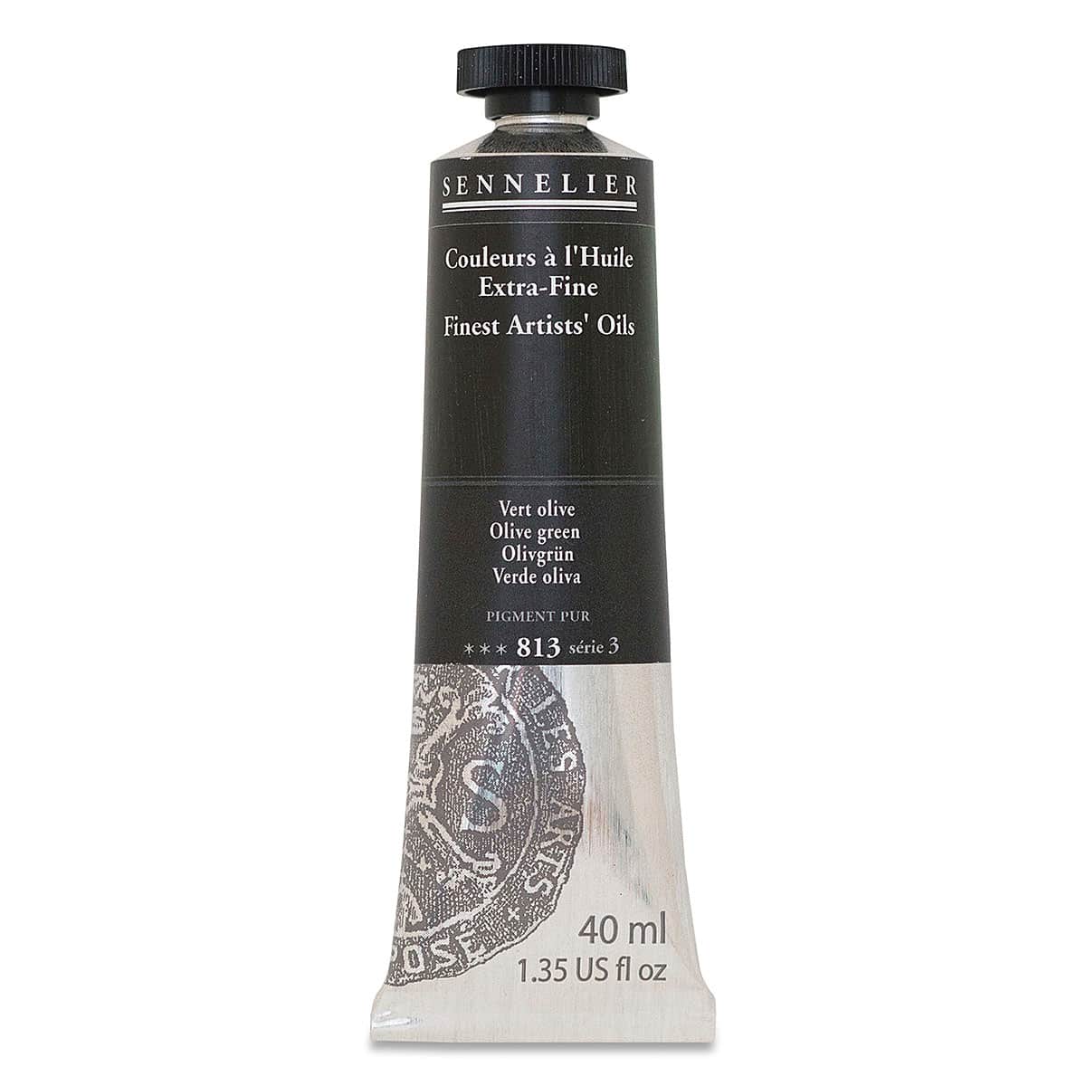 Sennelier Artists' Extra Fine Oil Paint - Olive Green, 40 ml tube