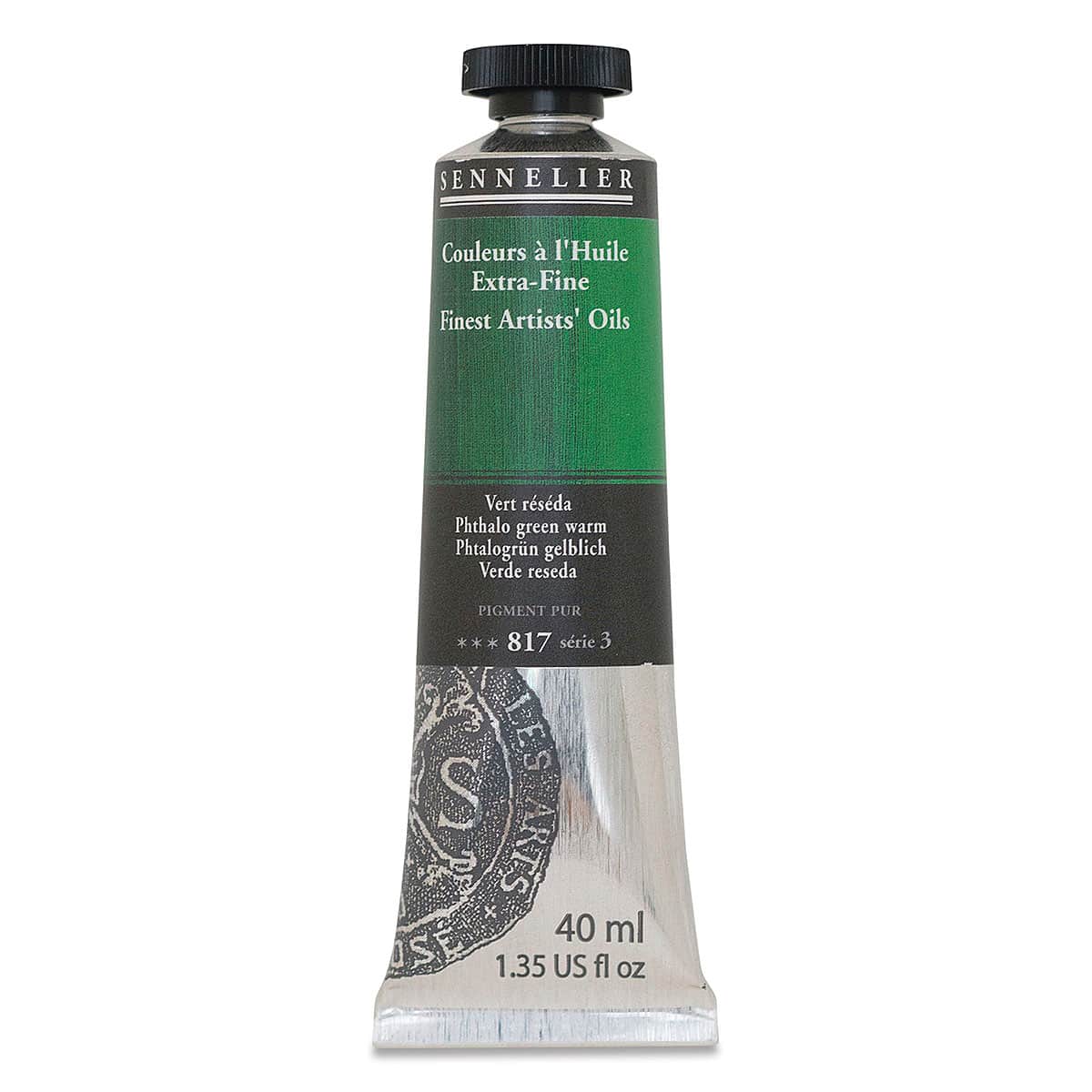 Sennelier Artists' Extra Fine Oil Paint - Phthalo Green Warm, 40 ml tube