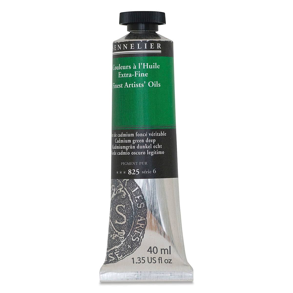 Sennelier Artists' Extra Fine Oil Paint - Cadmium Green Deep, 40 ml tube