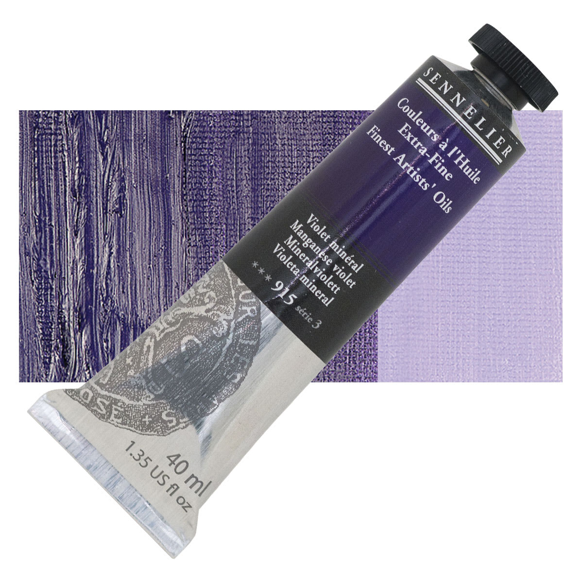 Sennelier Artists' Extra Fine Oil Paint - Manganese Violet, 40 ml tube and swatch