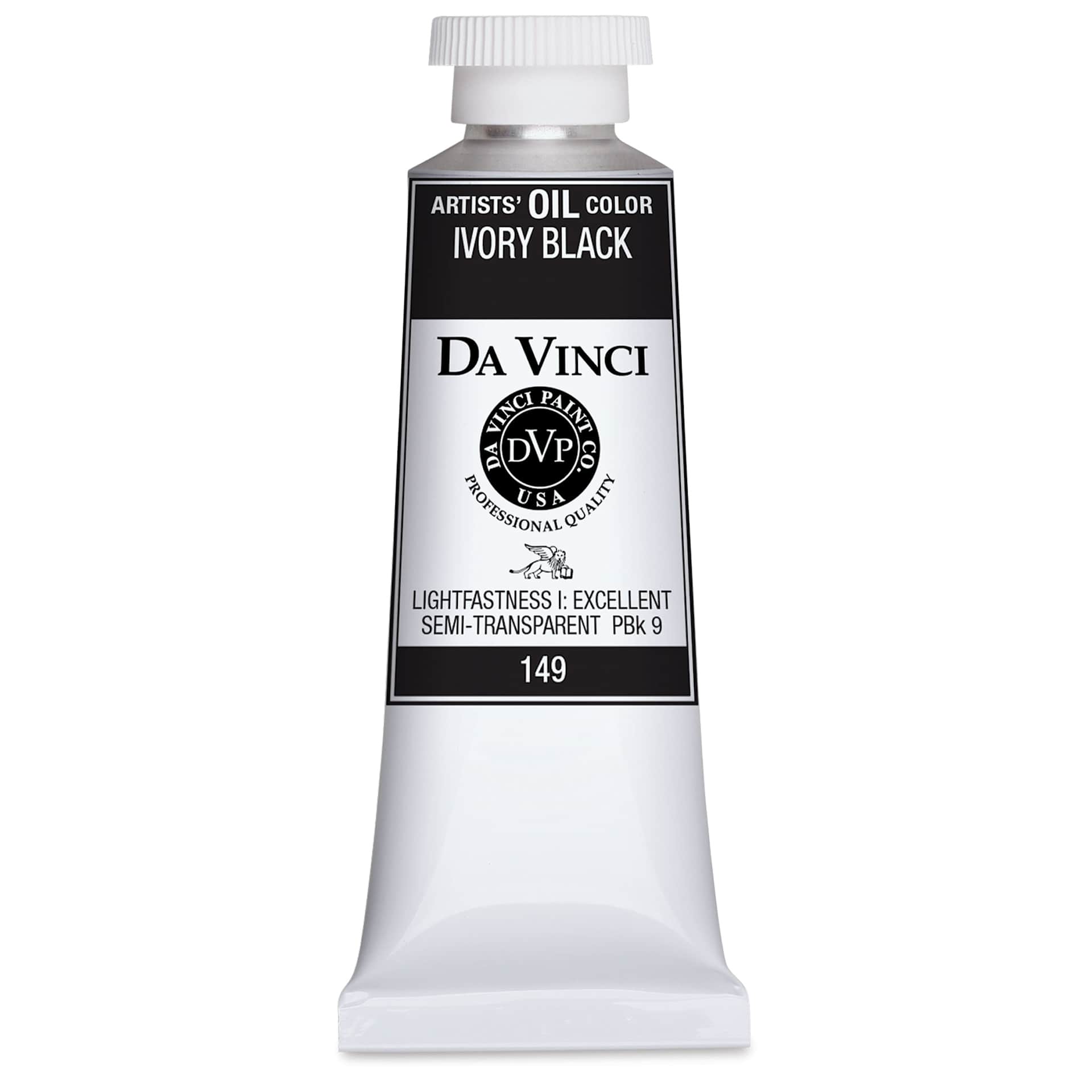 Da Vinci Artists' Oil Color - Ivory Black, 37 ml Tube