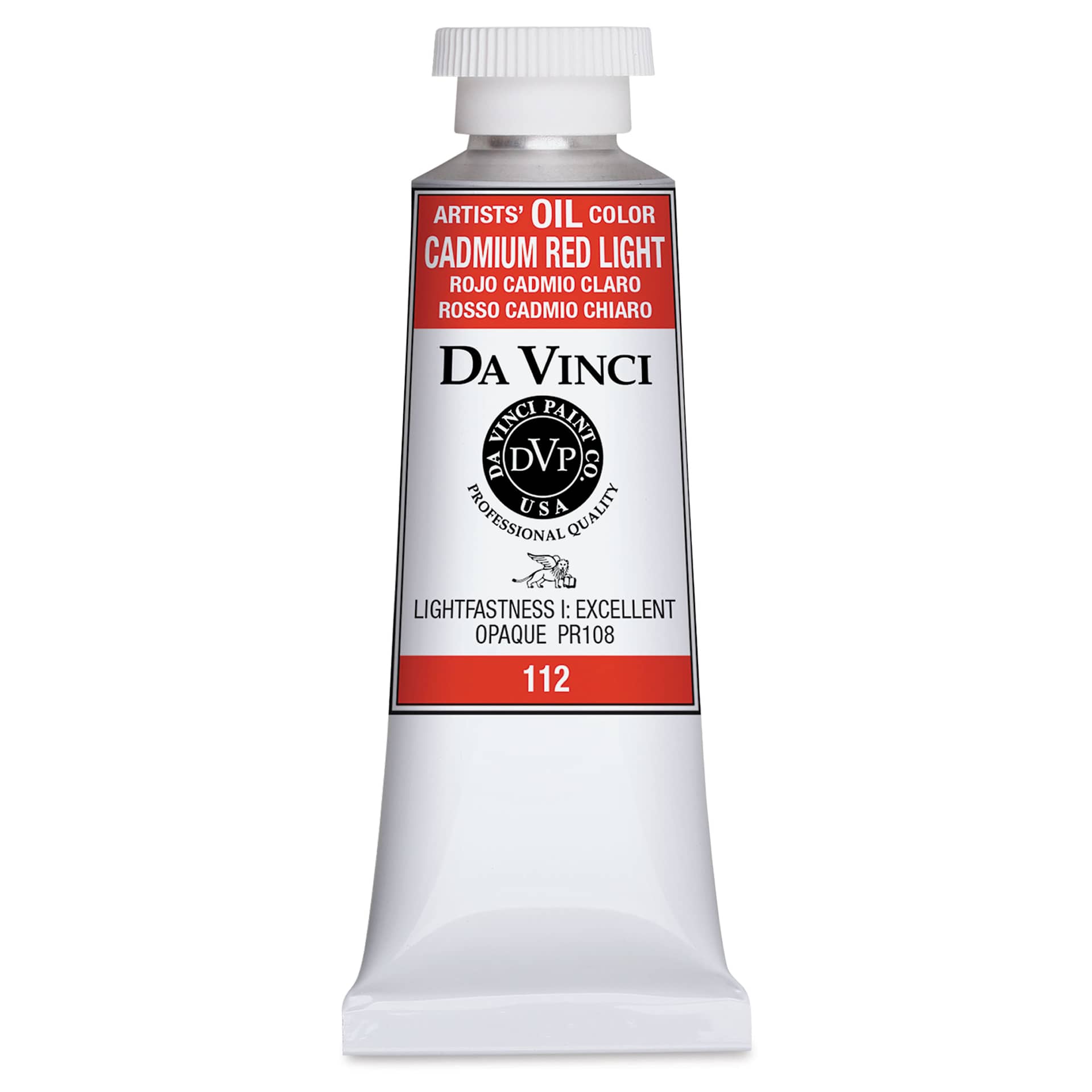 Da Vinci Artists' Oil Color - Cadmium Red Light, 37 ml Tube