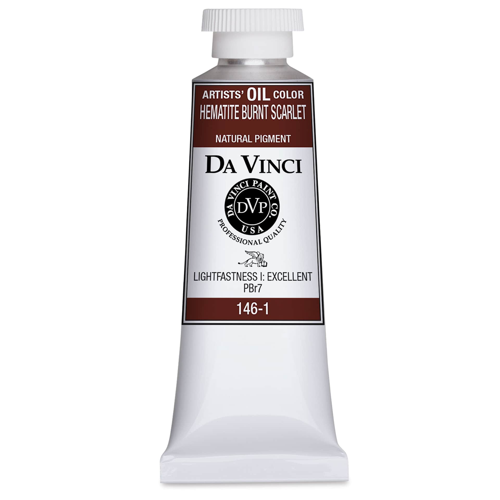 Da Vinci Artists' Oil Color - Hematite Burnt Scarlet, 37 ml Tube