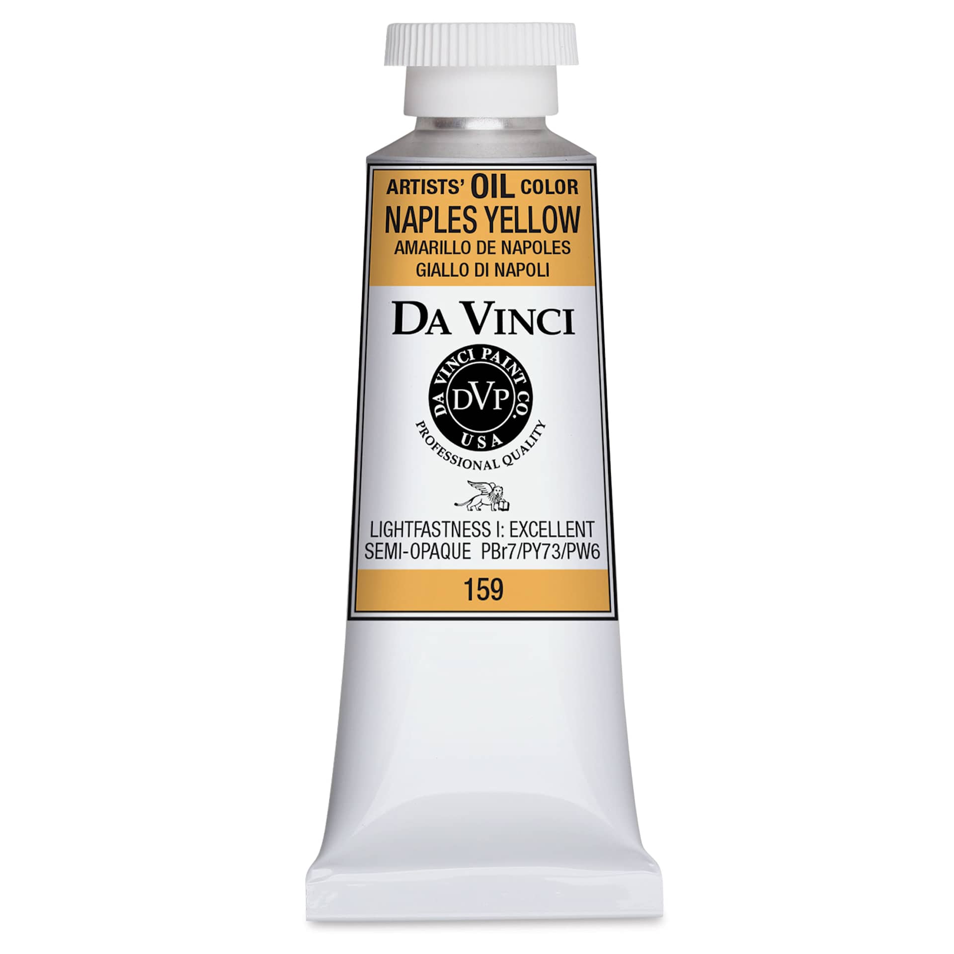 Da Vinci Artists' Oil Color - Naples Yellow, 37 ml Tube
