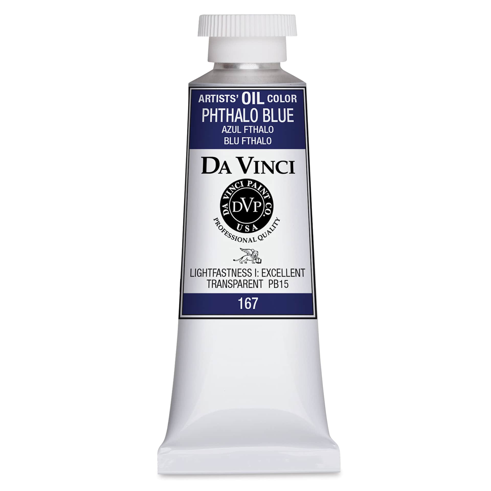 Da Vinci Artists' Oil Color - Phthalo Blue, 37 ml Tube