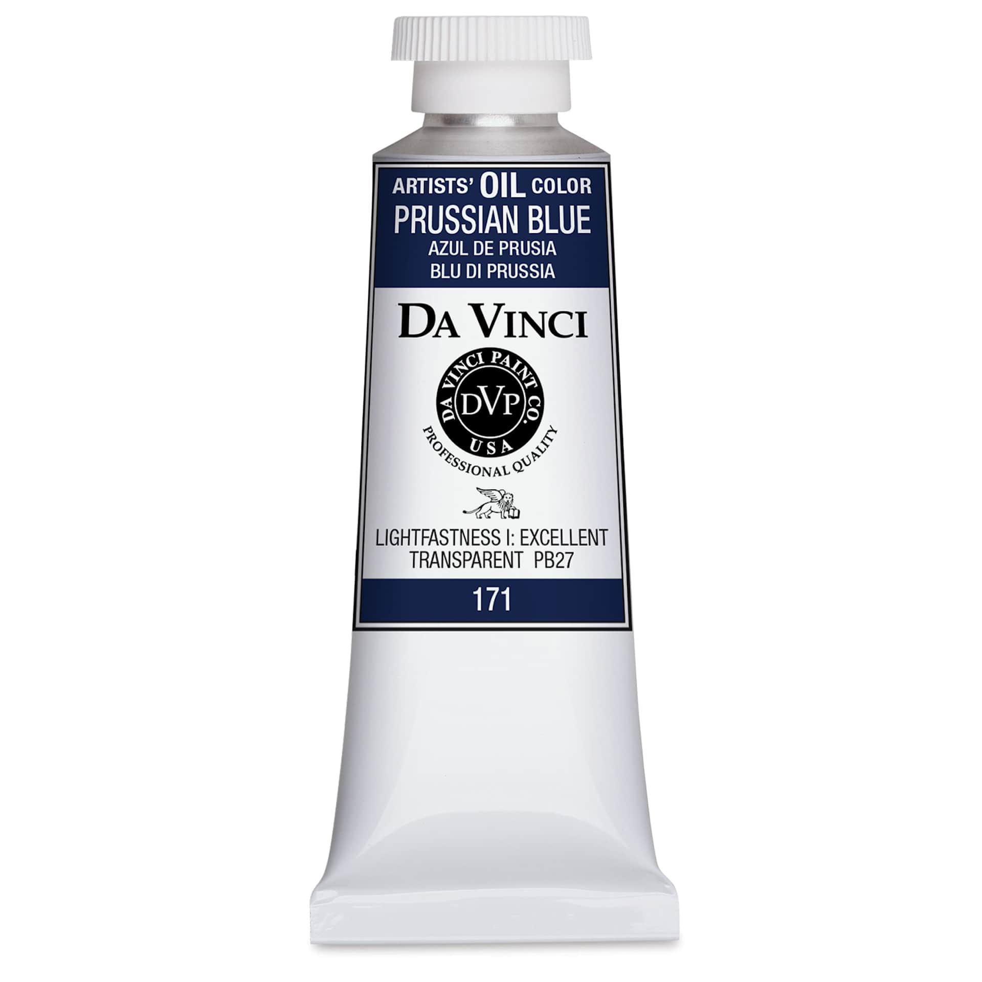 Da Vinci Artists' Oil Color - Prussian Blue, 37 ml Tube