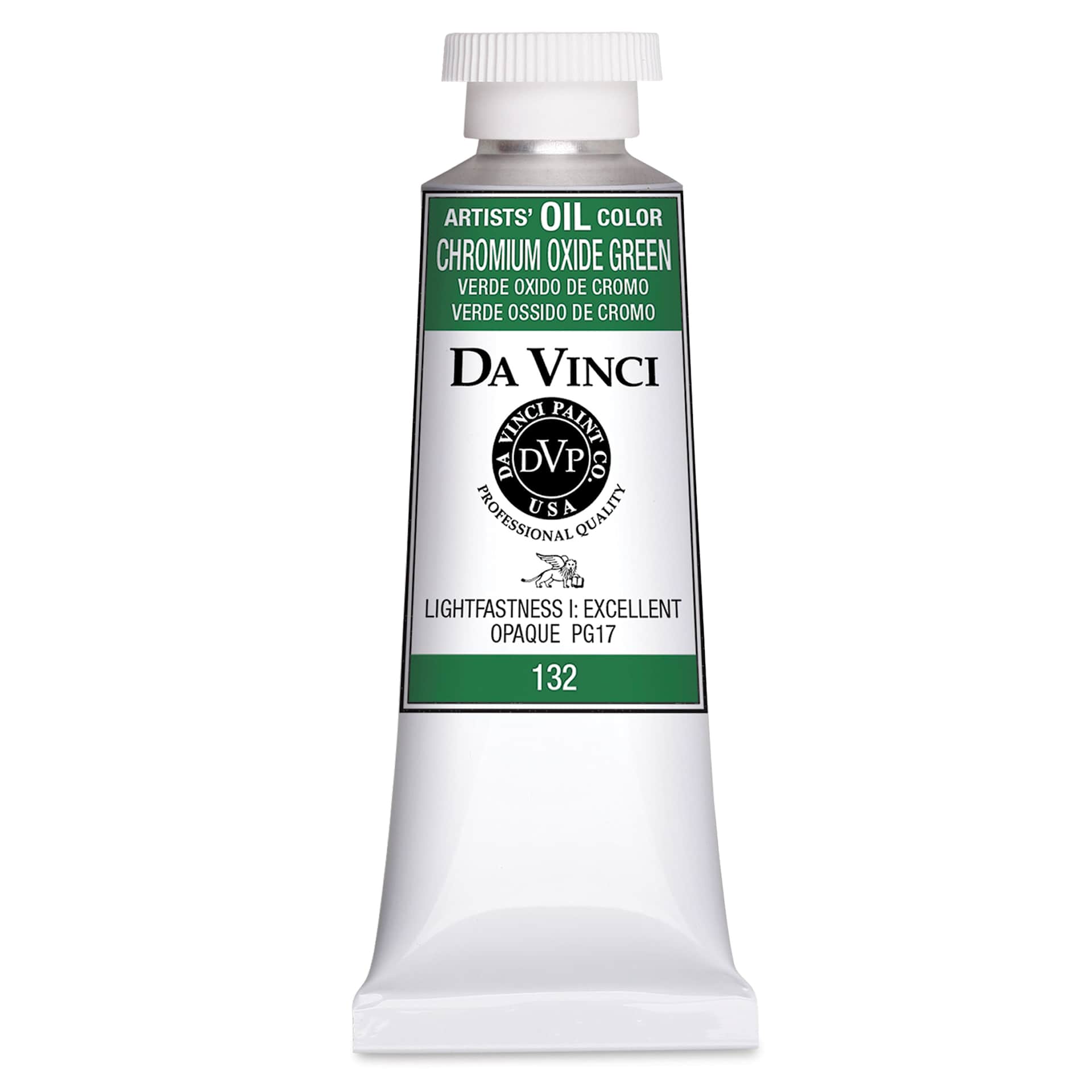 Da Vinci Artists' Oil Color - Chromium Oxide Green, 37 ml Tube