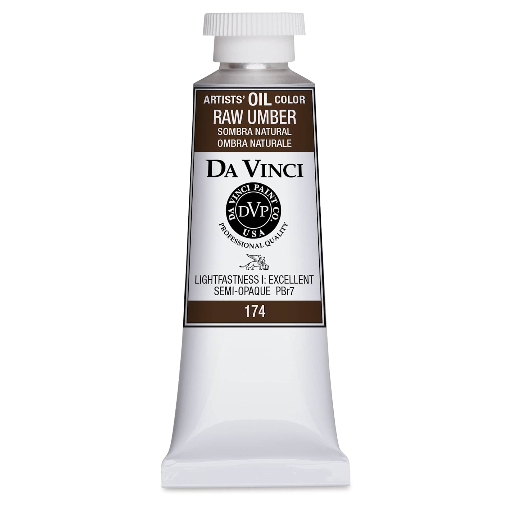 Da Vinci Artists' Oil Color - Raw Umber, 37 ml Tube