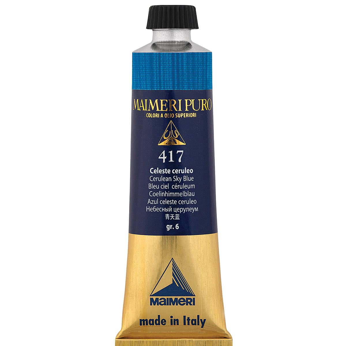 Maimeri Puro Oil Color - Cerulean Sky Blue, 40 ml Tube