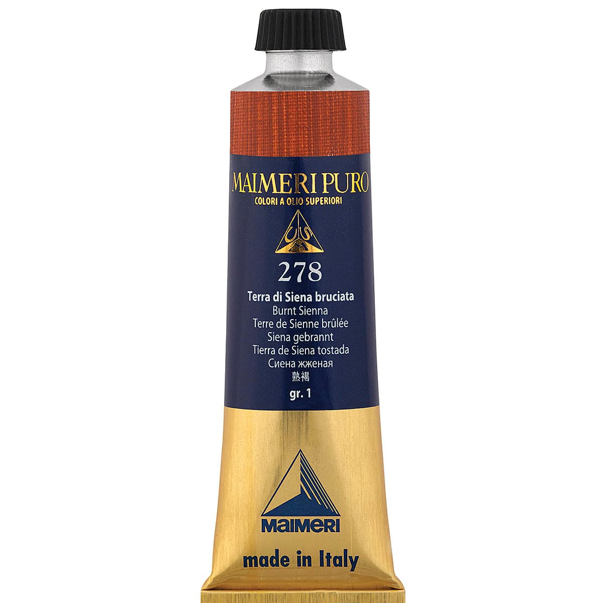 Maimeri Puro Oil Color - Burnt Sienna, 40 ml tube