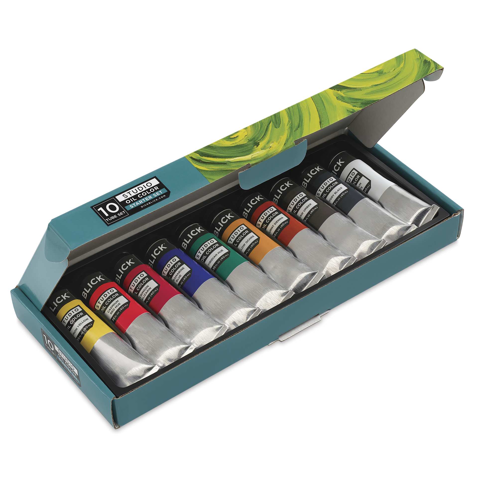 Blick Studio Oil Colors - Set of 10, Starter, 40 ml, open packaging