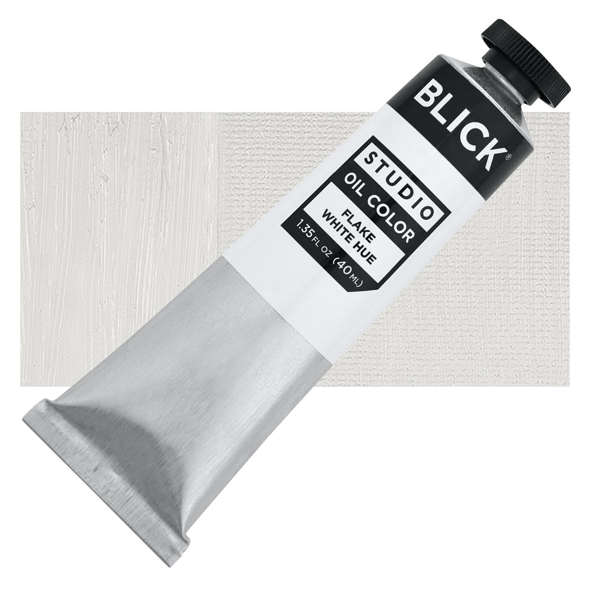 Blick Studio Oil Paint - Flake White Hue, 40 ml, Tube and swatch Blick Studio Oil Paint - Flake White Hue, 40 ml, Tube and swatch