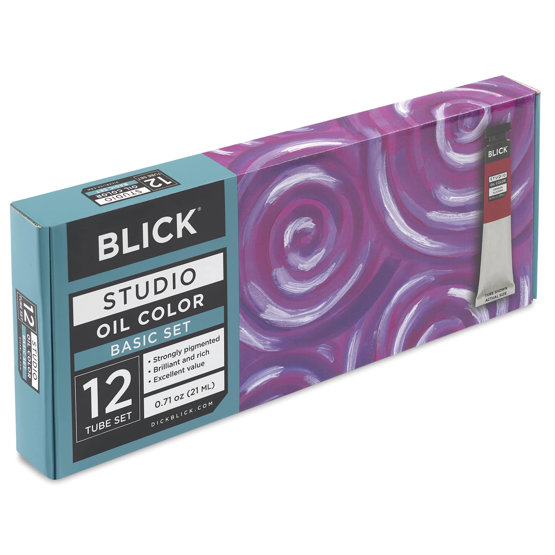 Blick Studio Oil Colors - Set of 12,  Basics, 21 ml, packaging