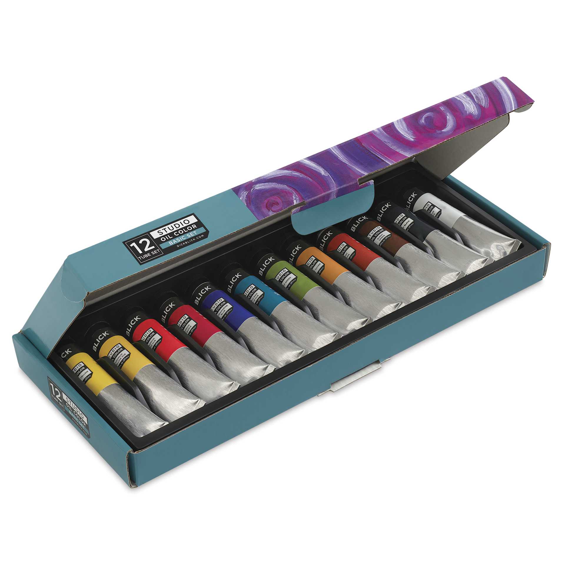 Blick Studio Oil Colors - Set of 12,  Basics, 21 ml, open packaging