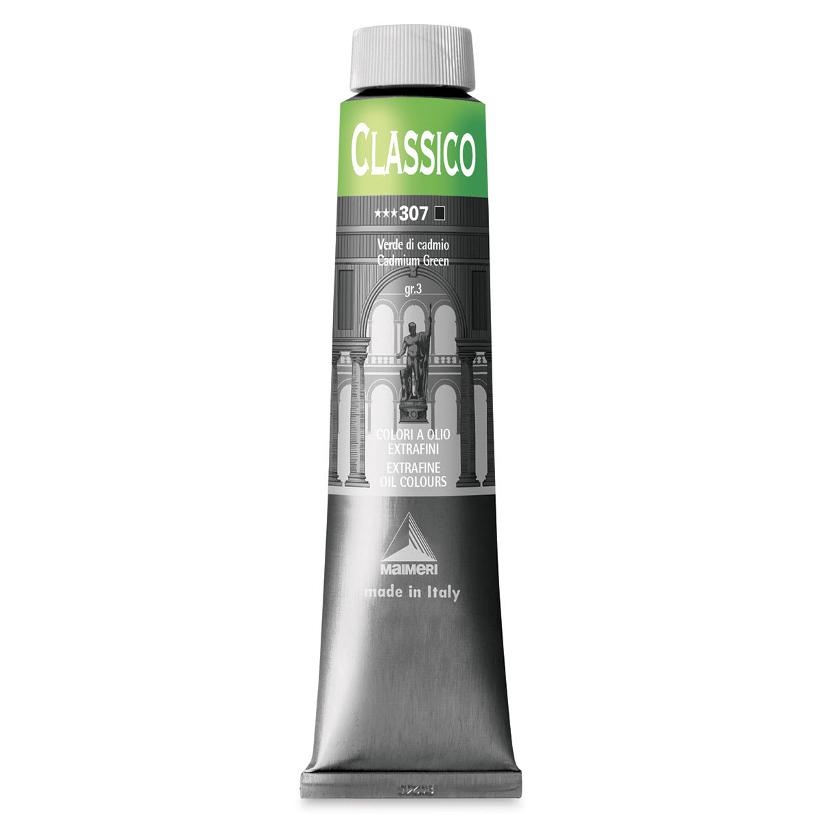 Maimeri Classico Oil Color - Cadmium Green, 200 ml tube