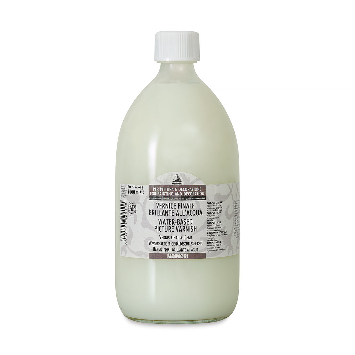 Marmeri Varnish - Water-Based Picture Varnish, Regular, 1 L bottle