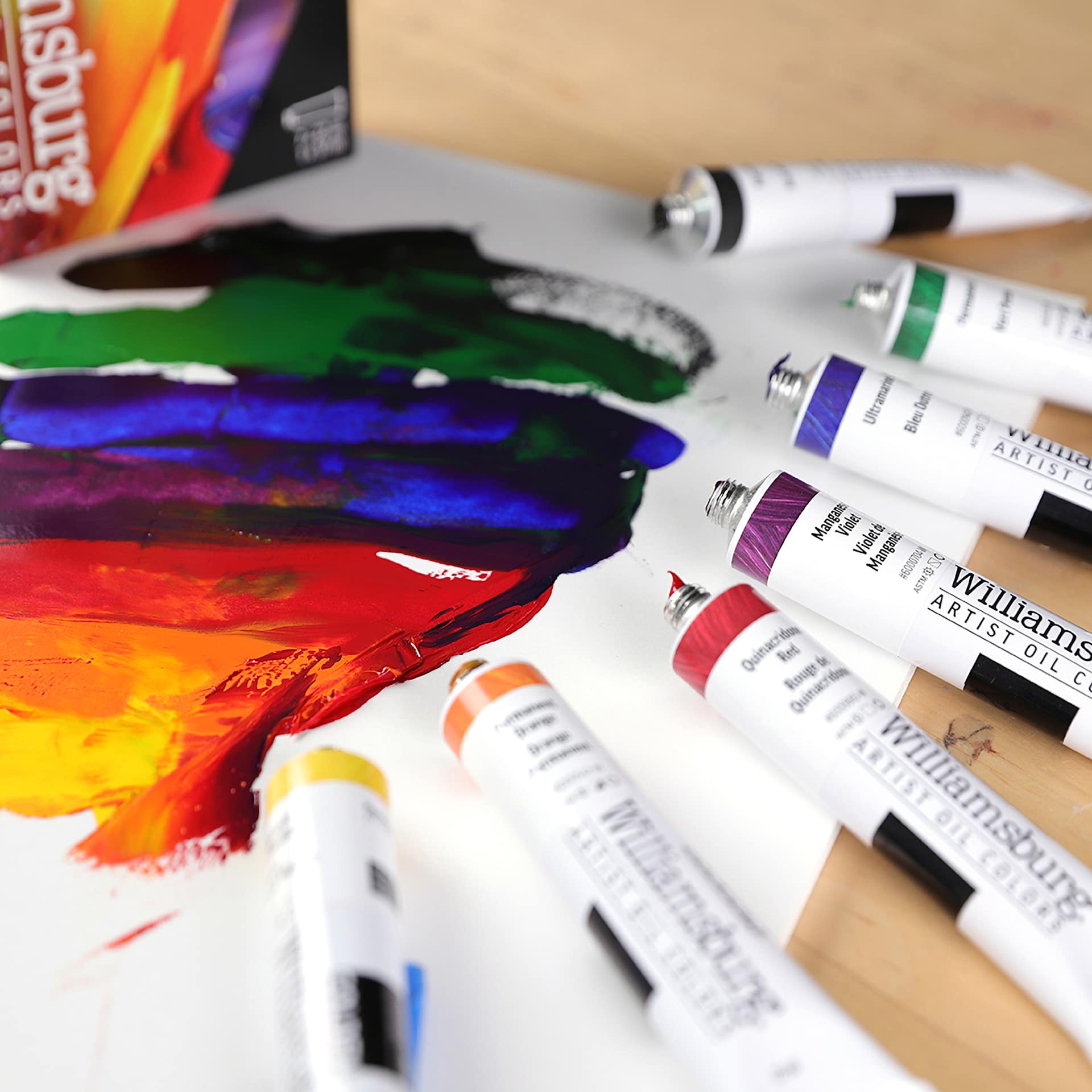 Williamsburg Handmade Oil Paints - Set of 8, Mixing, 22 ml Tubes