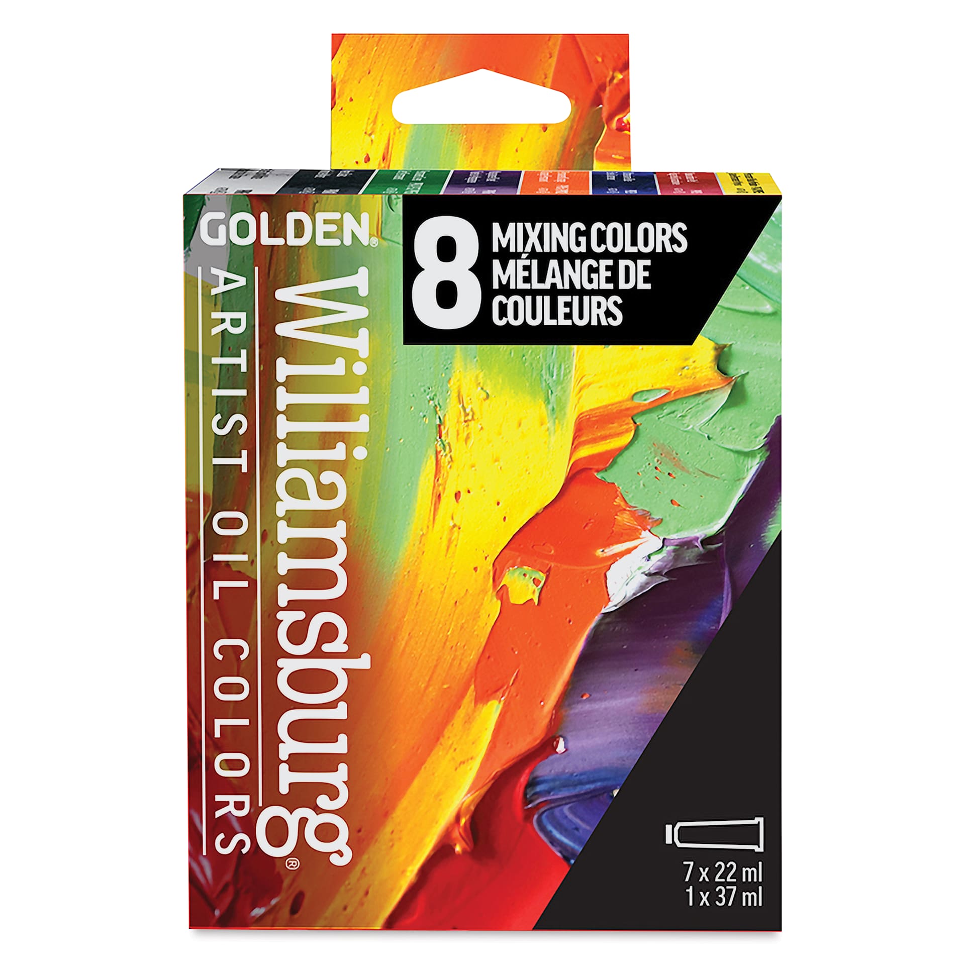 Williamsburg Handmade Oil Paints - Set of 8, Mixing, 22 ml Tubes, packaging
