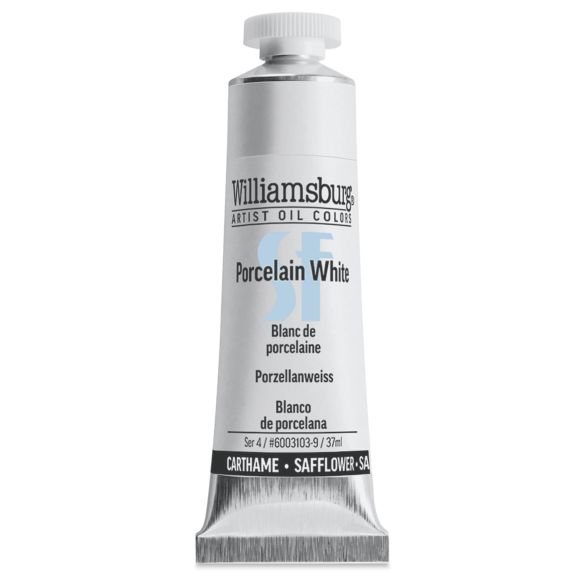 Williamsburg Handmade Safflower Oil Color - Porcelain White, 37 ml tube