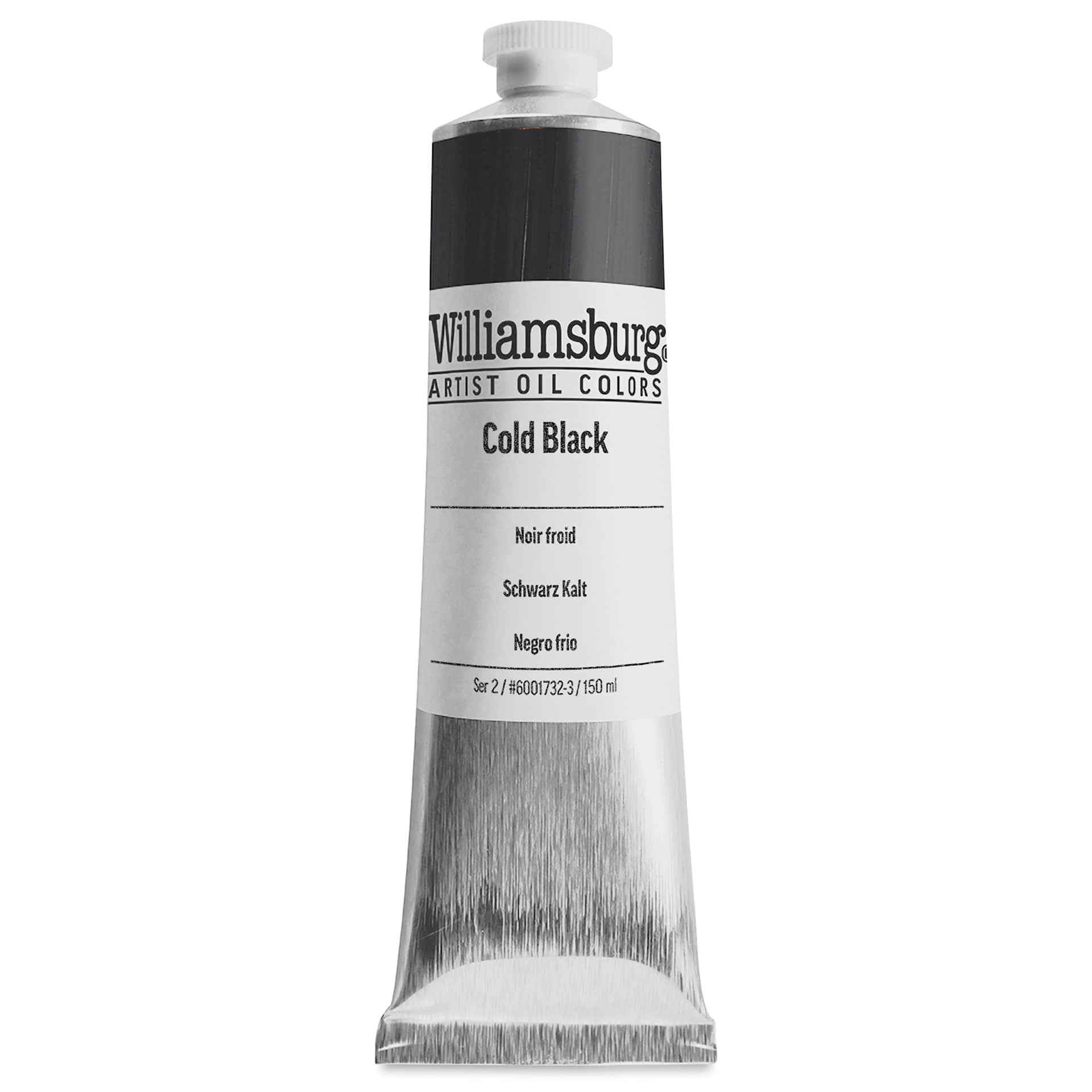 Williamsburg Handmade Oil Paint - Cold Black, 150 ml tube