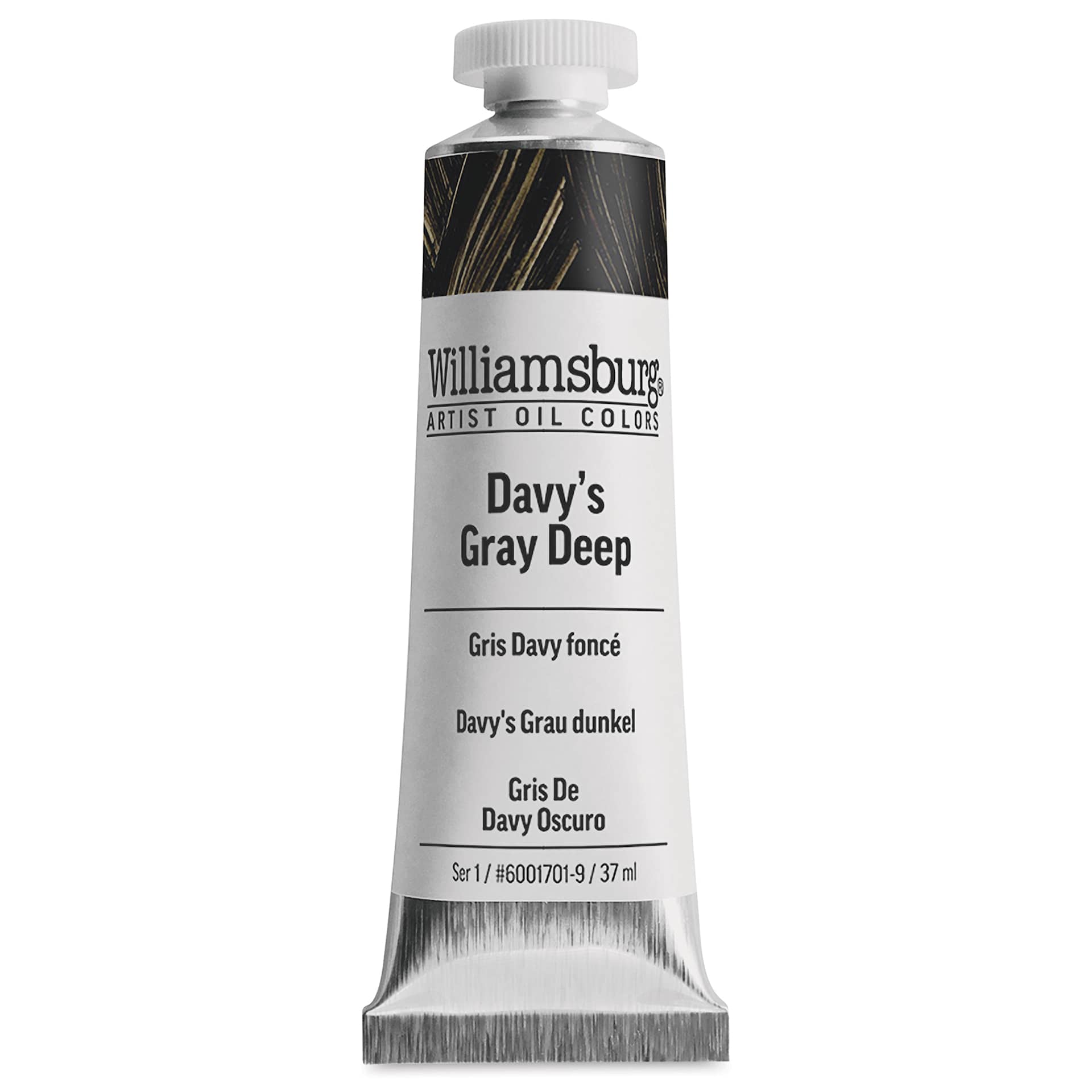 Williamsburg Handmade Oil Paint - Davy's Gray Deep, 37 ml tube
