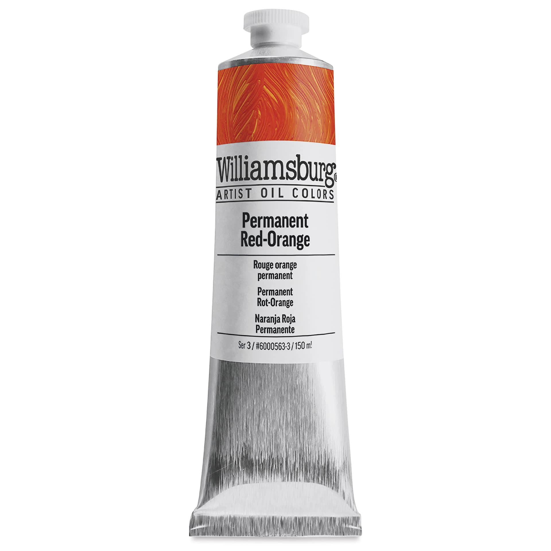 Williamsburg Handmade Oil Paint - Permanent Red Orange, 150 ml tube