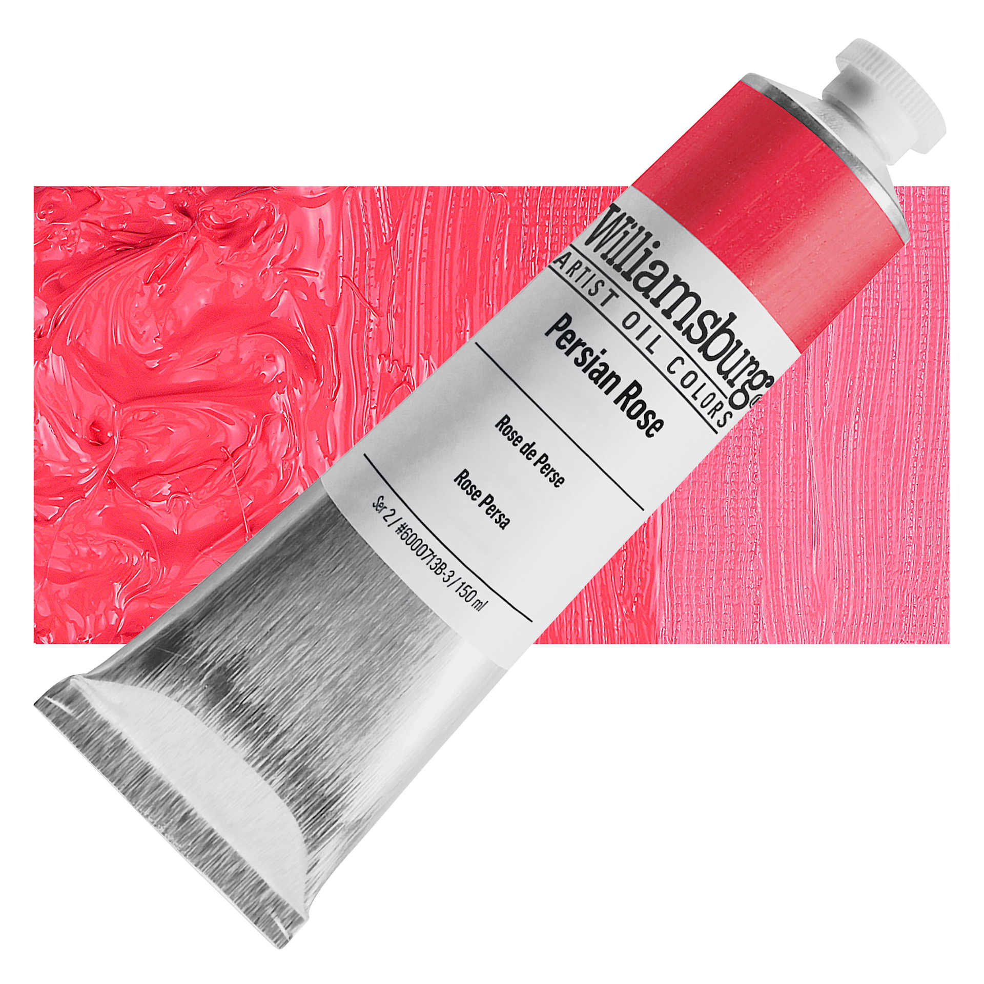 Williamsburg Handmade Oil Paint - Persian Rose, 150 ml tube and swatch