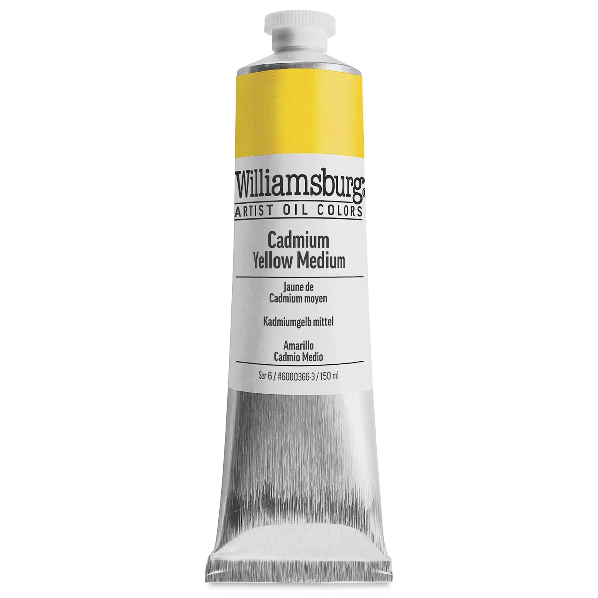 Williamsburg Handmade Oil Paints - Cadmium Yellow Medium, 150 ml tube