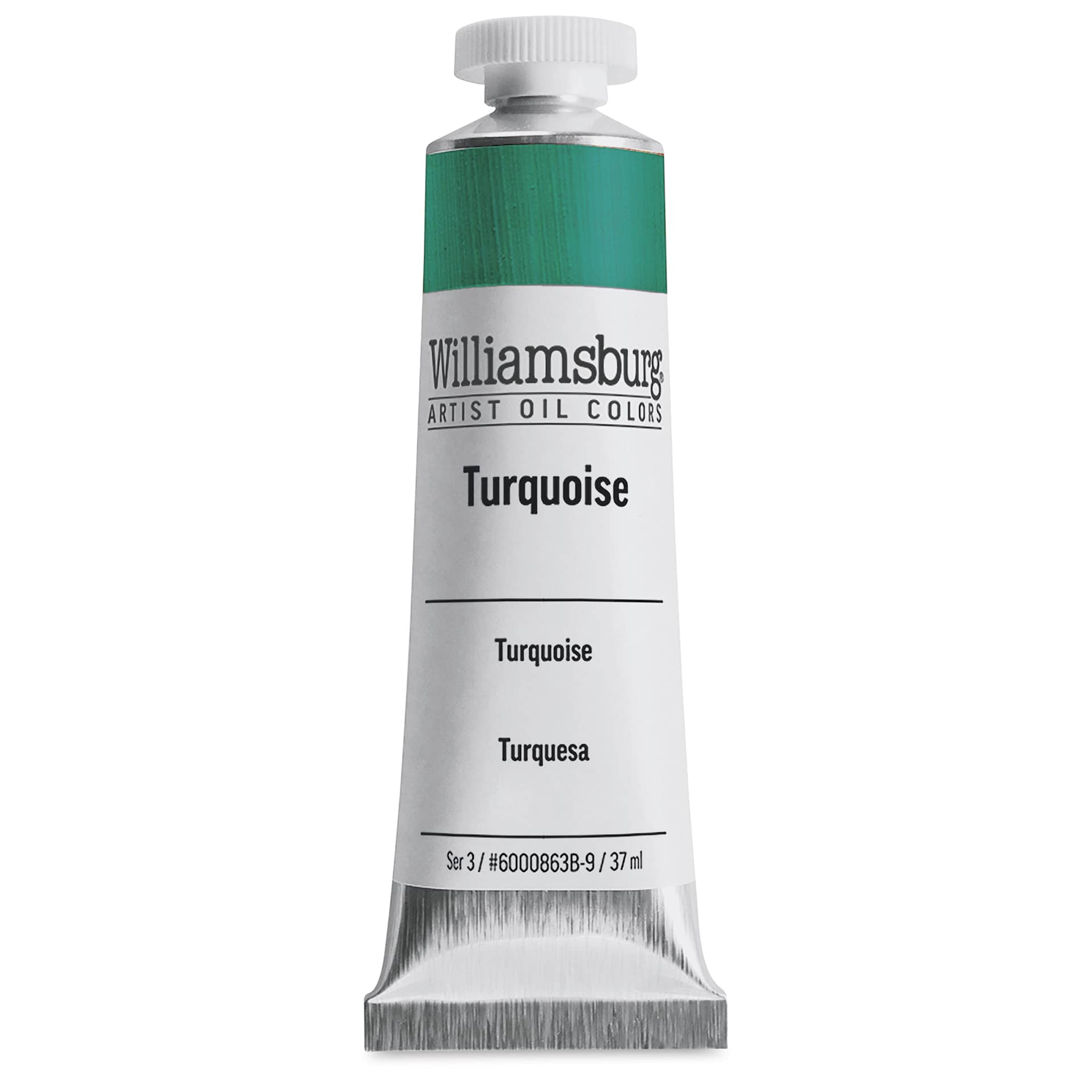 Williamsburg Handmade Oil Paint - Turquoise, 37 ml tube