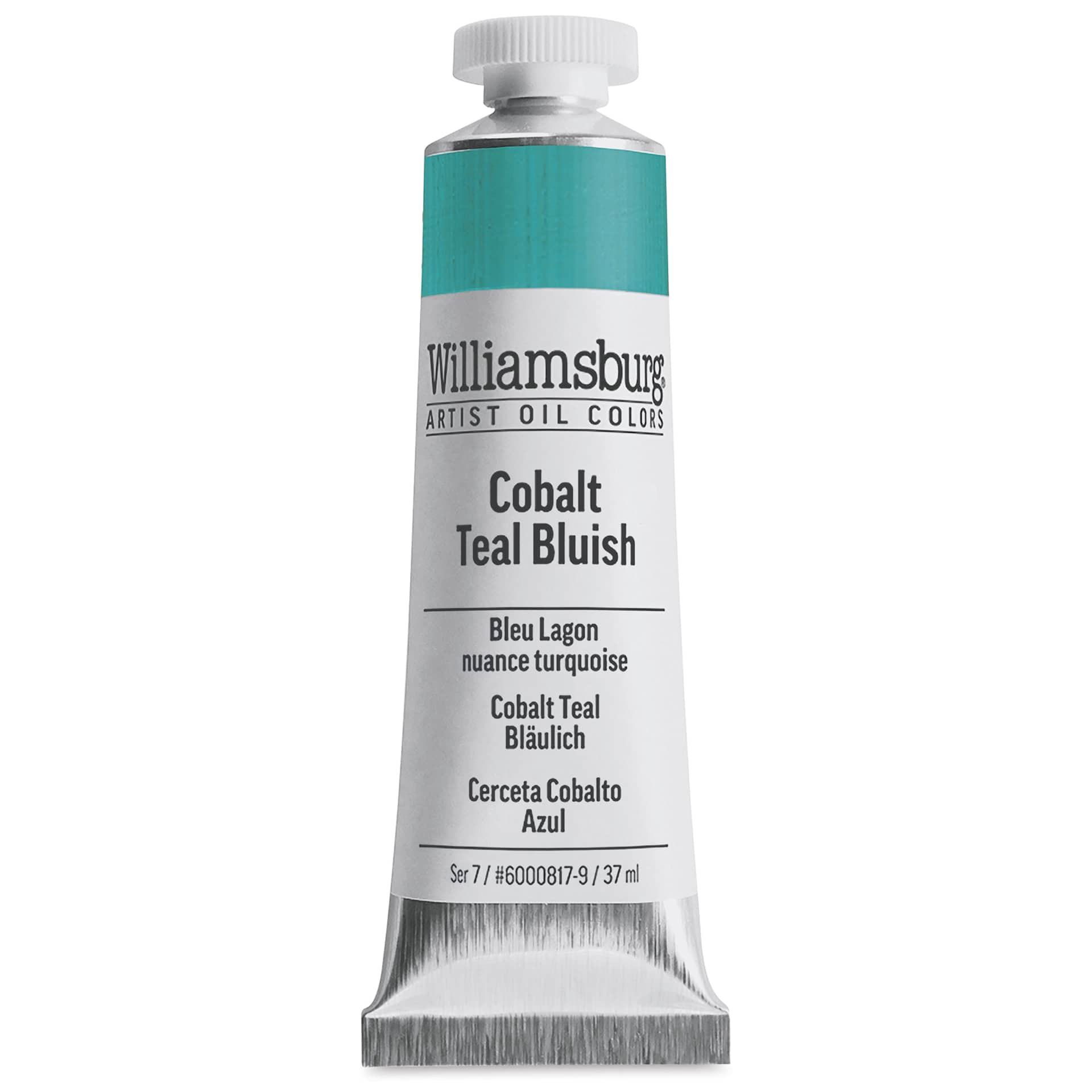 Williamsburg Handmade Oil Paint - Cobalt Teal Bluish, 37 ml tube