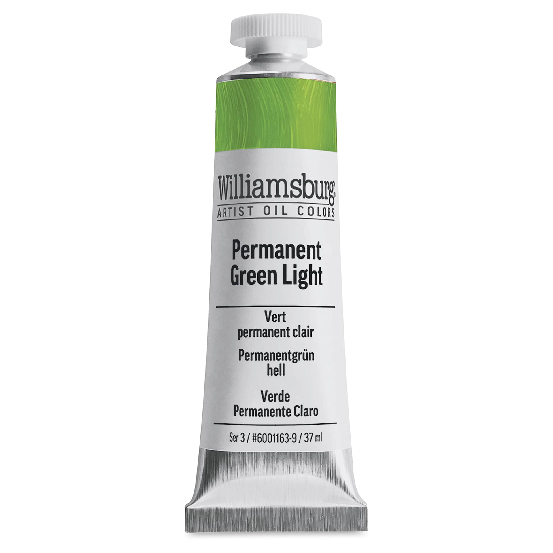Williamsburg Handmade Oil Paint - Permanent Green Light, 37 ml tube