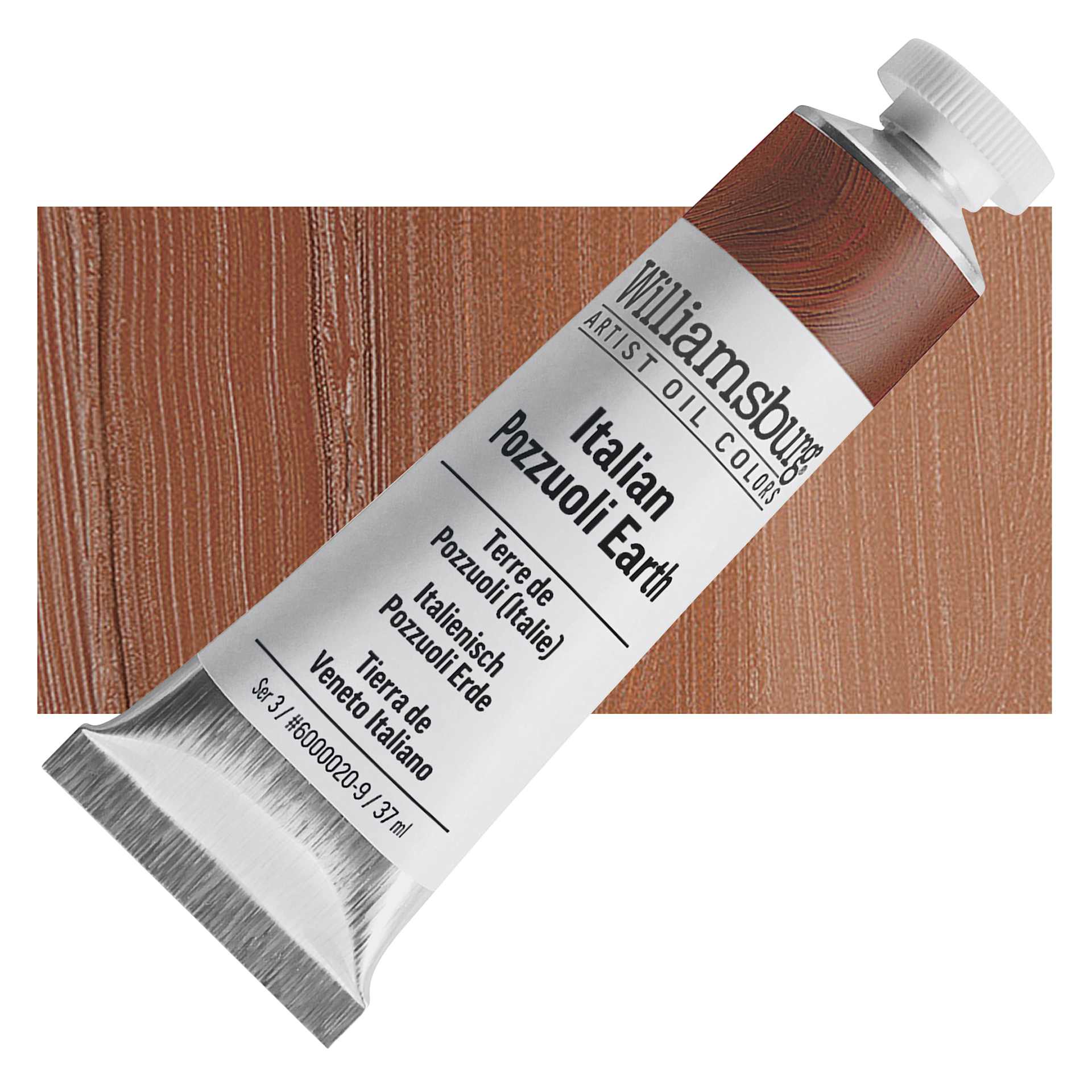 Williamsburg Handmade Oil Paint - Italian Pozzuoli Earth, 37 ml tube and swatch