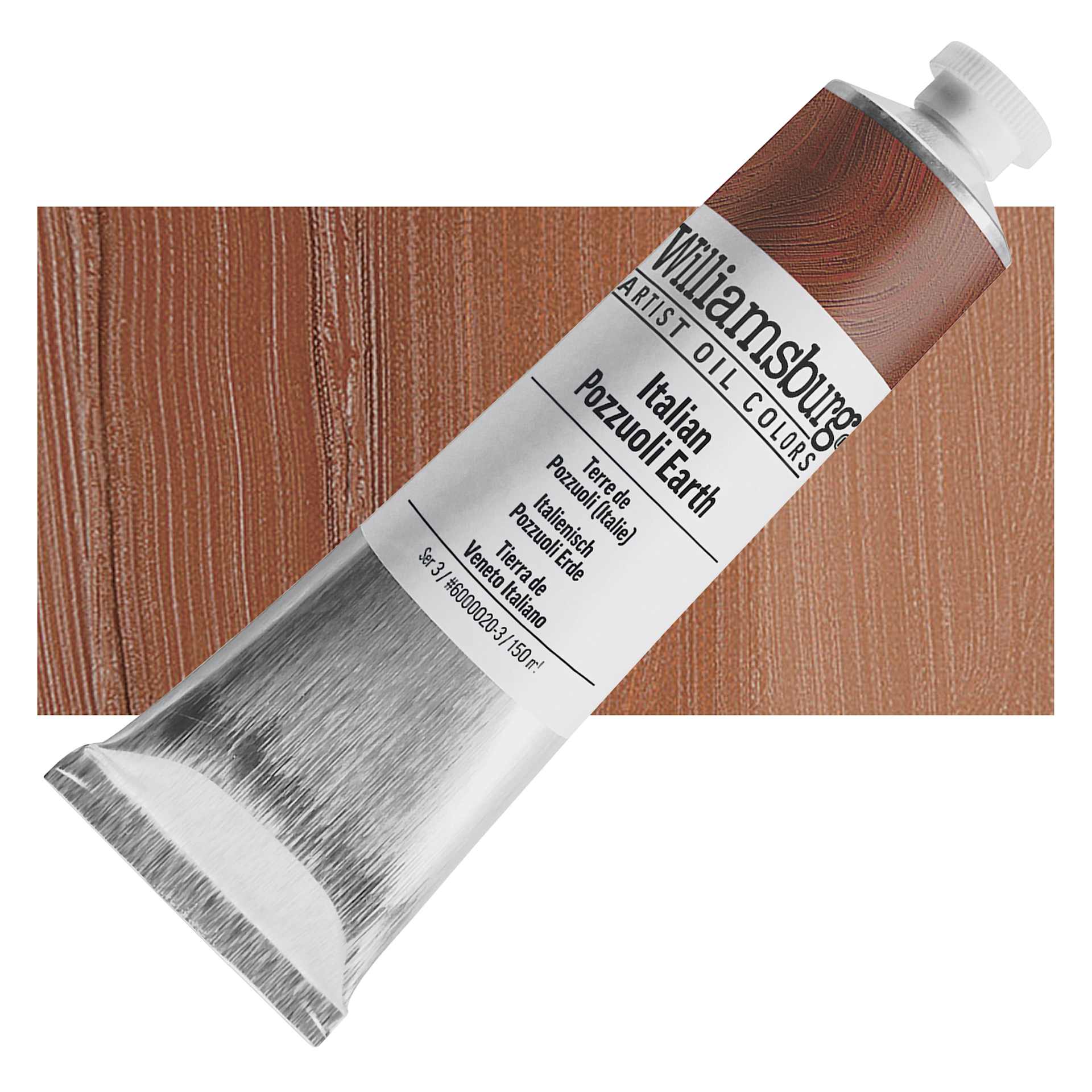 Williamsburg Handmade Oil Paint - Italian Pozzuoli Earth, 150 ml tube and swatch