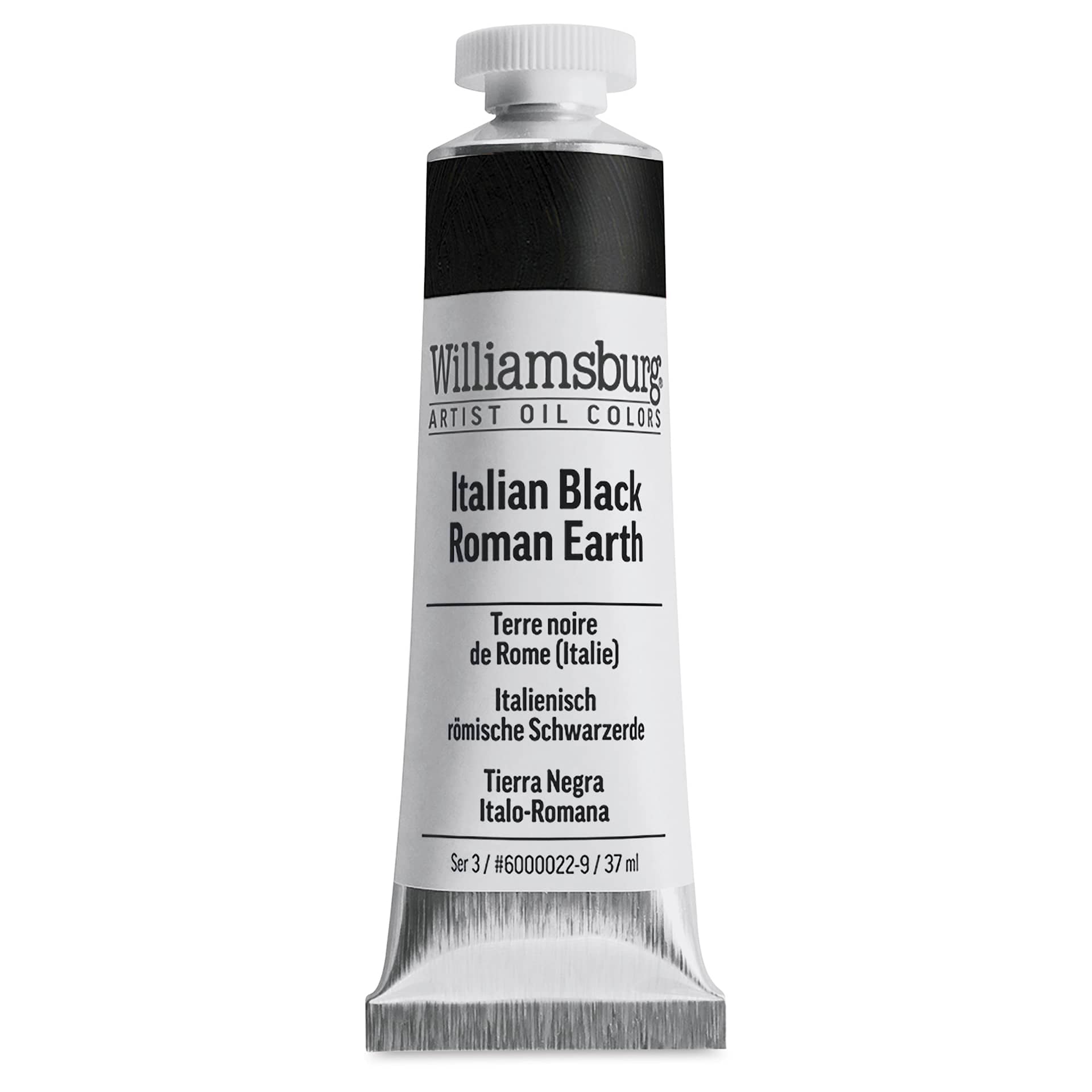 Williamsburg Handmade Oil Paint - Italian Black Roman Earth, 37 ml tube