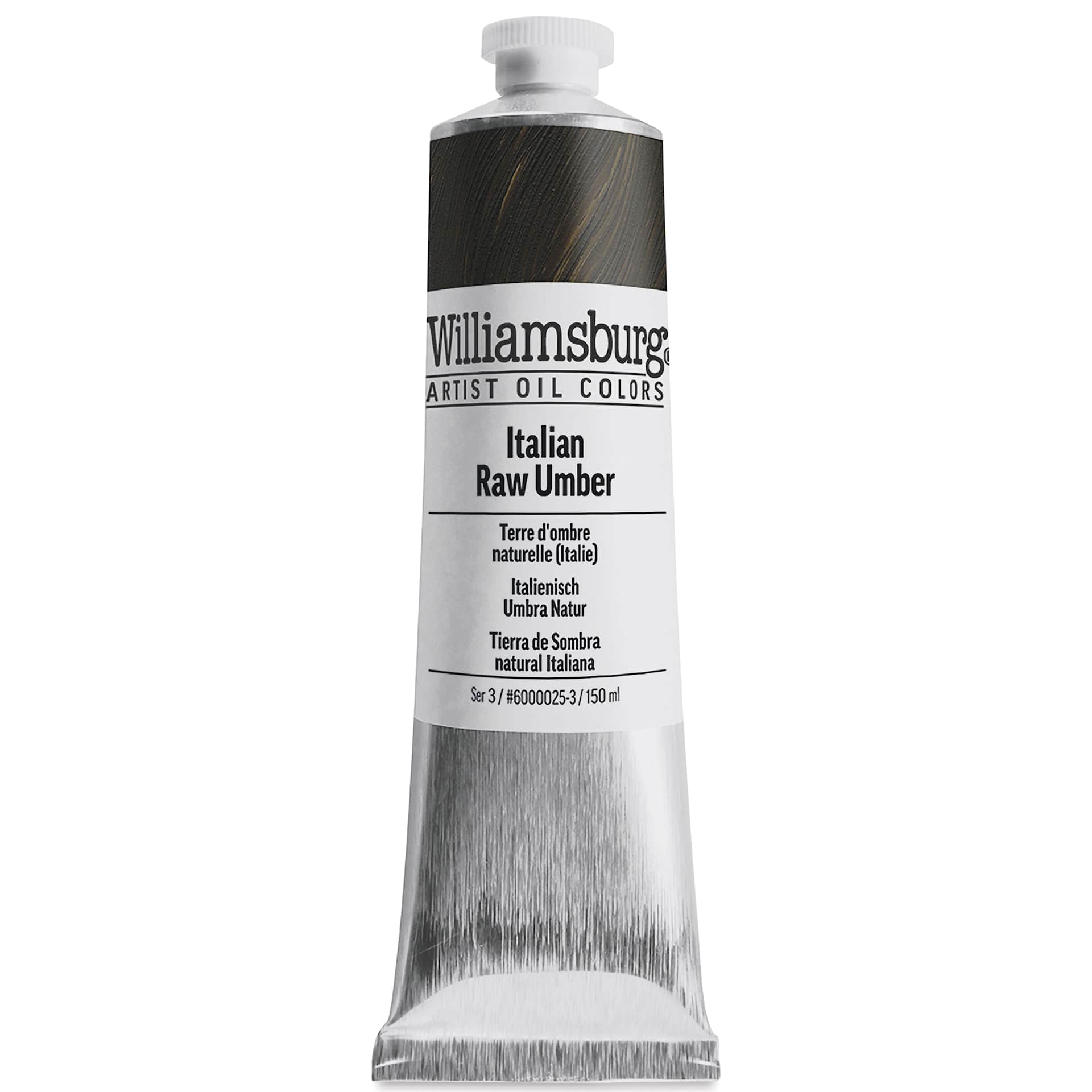 Williamsburg Handmade Oil Paint - Italian Raw Umber, 150 ml tube
