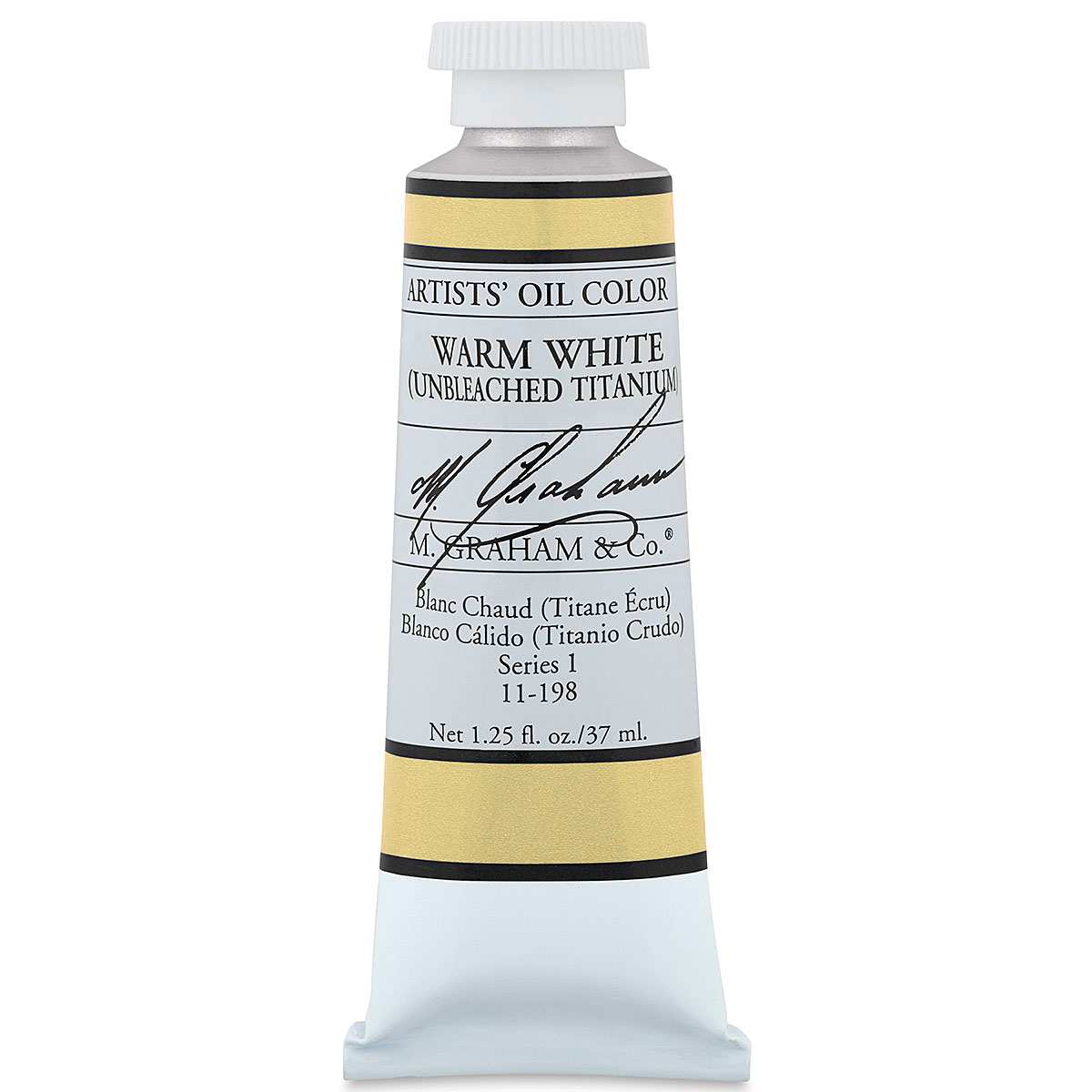 M. Graham Artists' Oil Color - Warm White (Unbleached Titanium), 37 ml tube