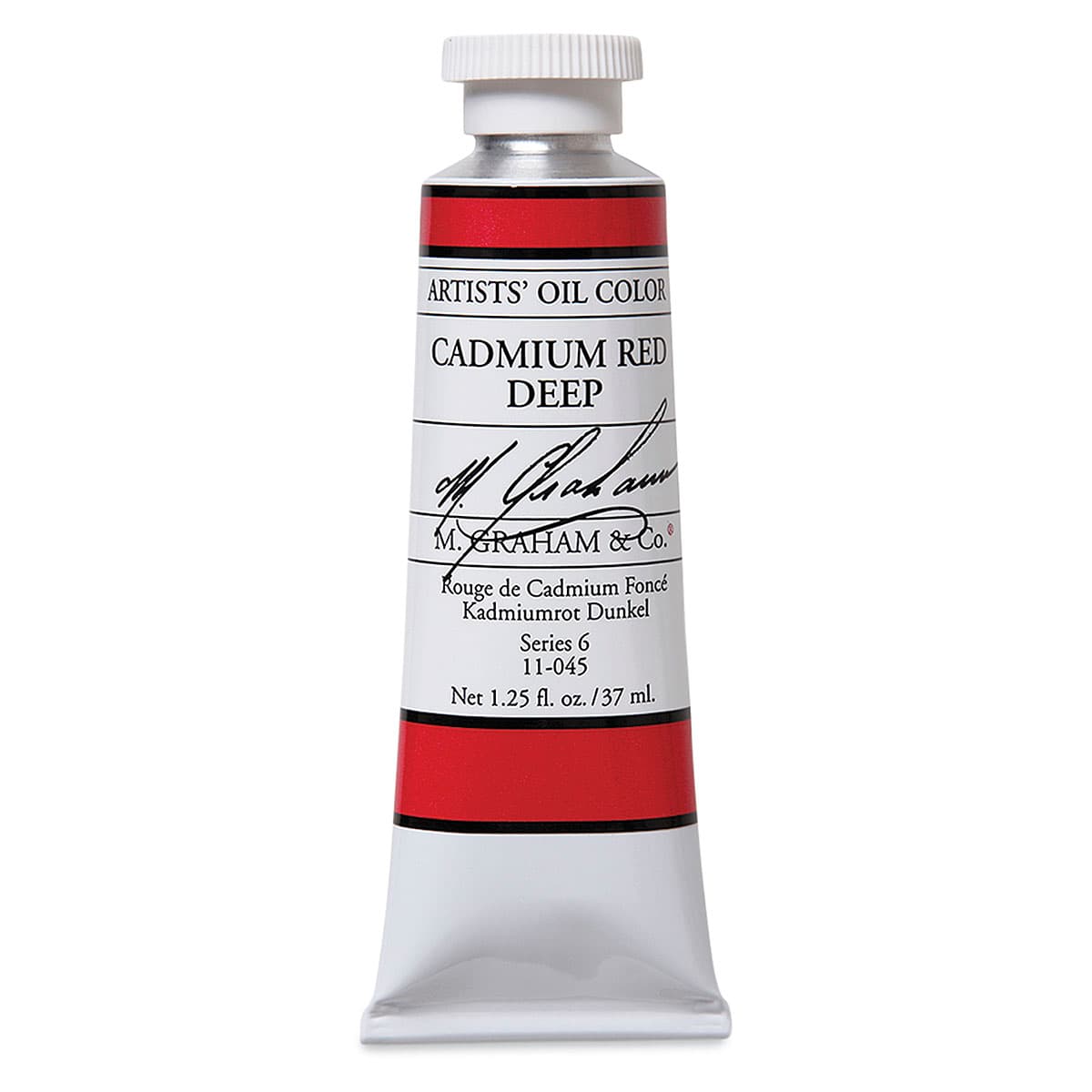 M. Graham Artists' Oil Color - Cadmium Red Deep, 37 ml tube