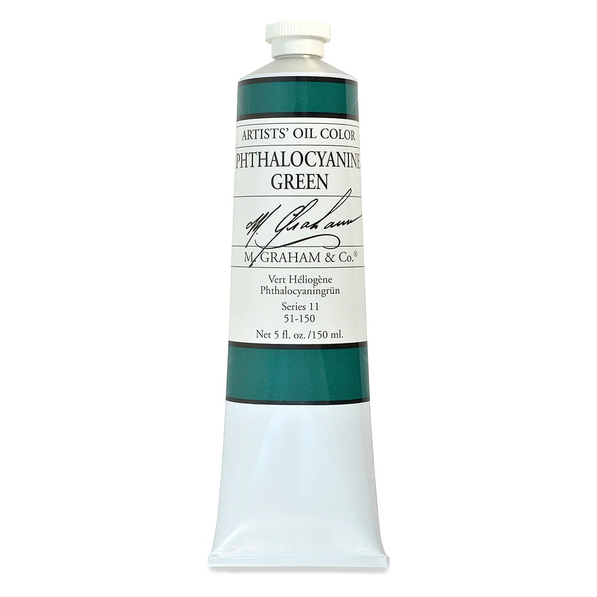 M. Graham Artists' Oil Color - Phthalocyanine Green, 148 ml tube