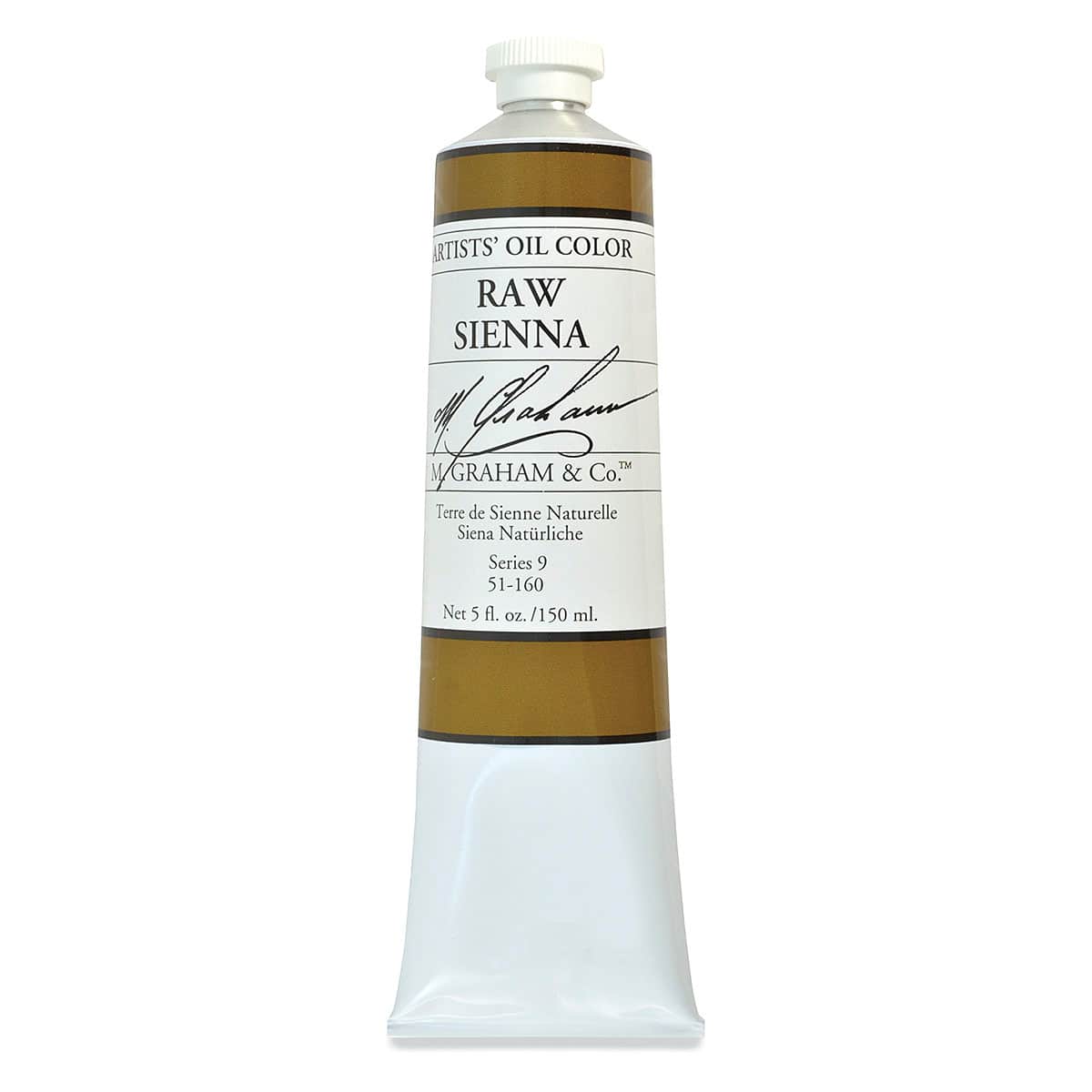 M. Graham Artists' Oil Color - Raw Sienna, 148 ml tube
