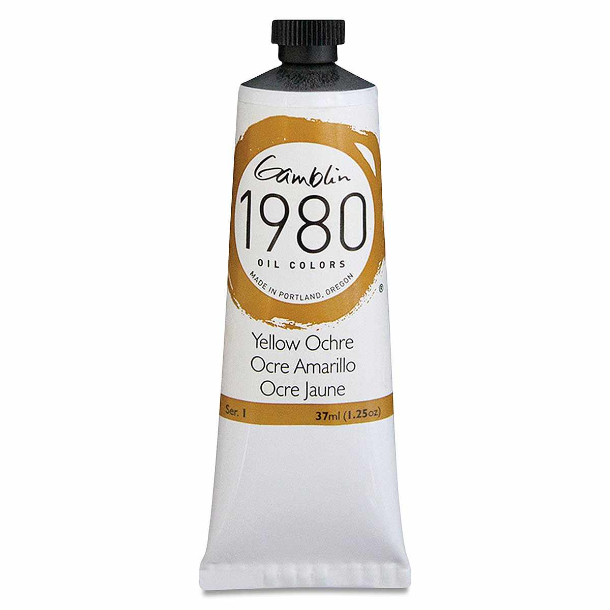 Gamblin 1980 Oils - Yellow Ochre, 37 ml tube