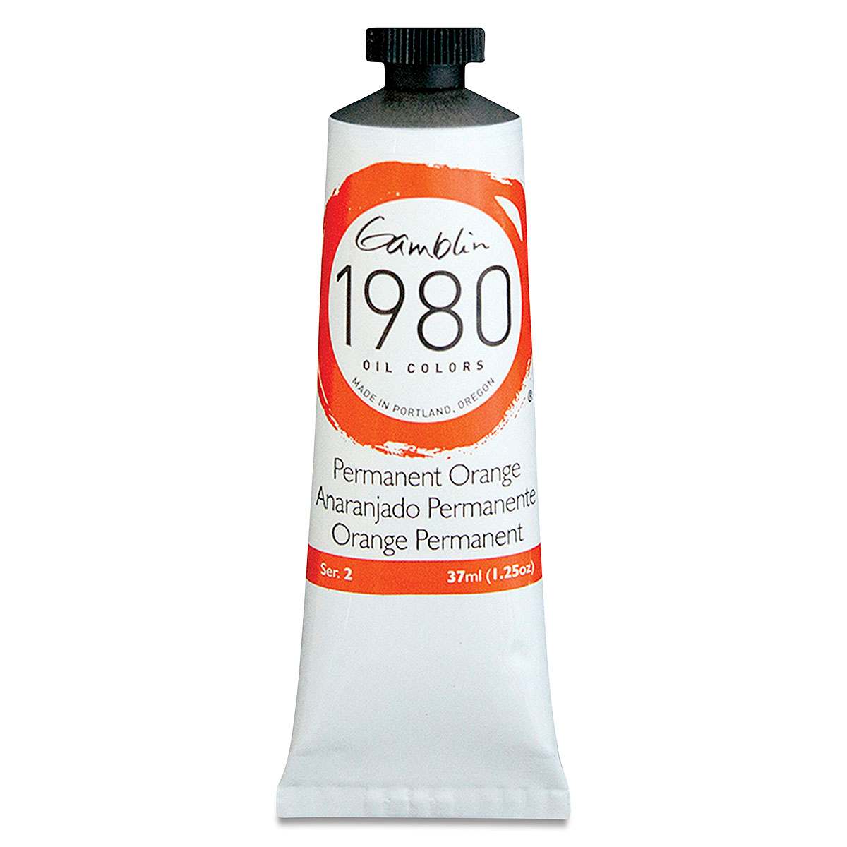 Gamblin 1980 Oils - Permanent Orange, 37 ml tube