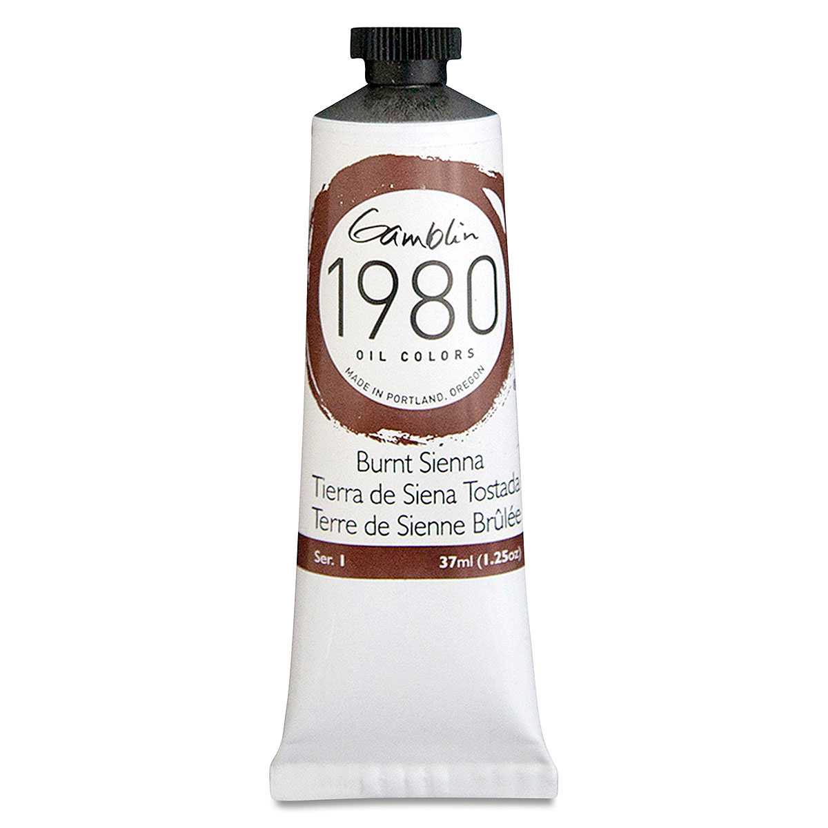 Gamblin 1980 Oils - Burnt Sienna, 37 ml tube